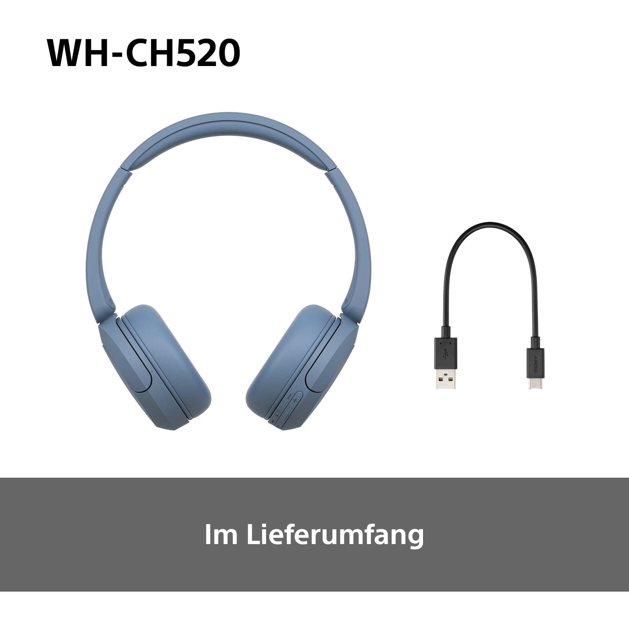 Sony WH-CH520 Kabelloser Bluetooth On Ear Kopfhörer