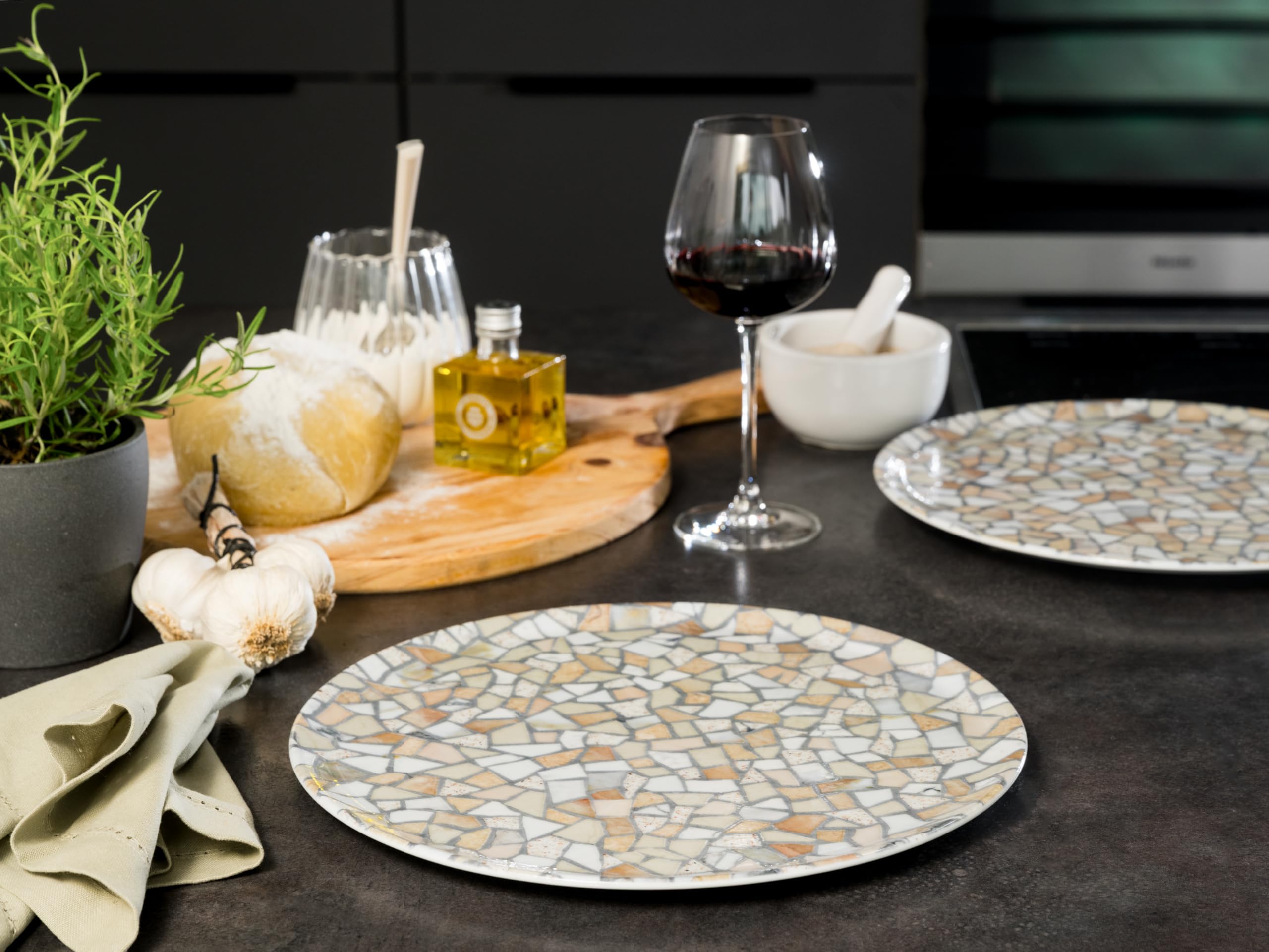 Creatable, 24693, Serie Stone Collection Siena, 4-teiliges Geschirrset für 4 P.