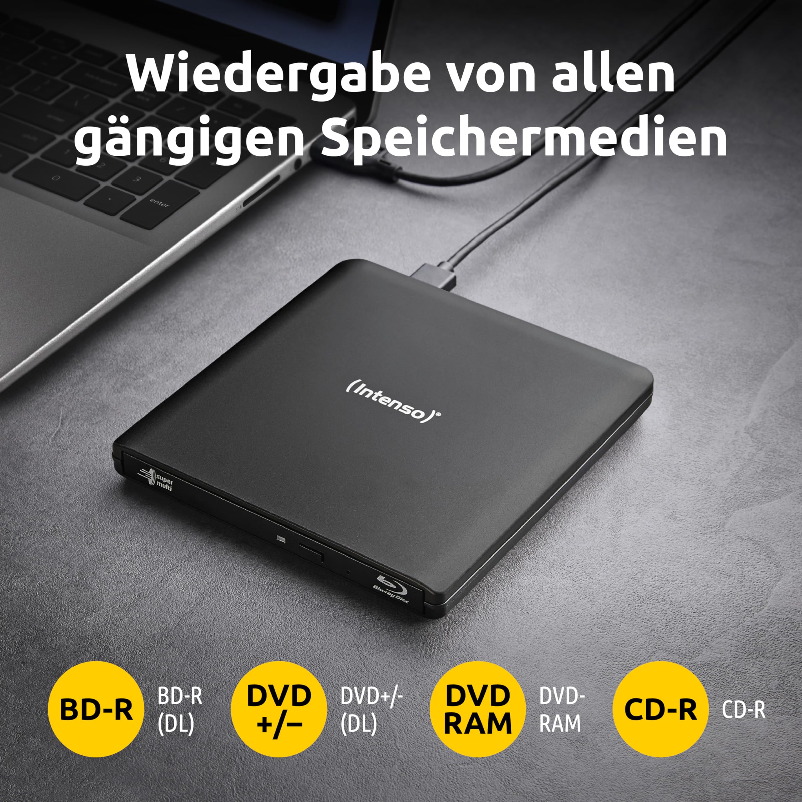 Intenso EOD 500BD Slim Blu-Ray Brenner, Schwarz GTIN (EAN): 4034303037315