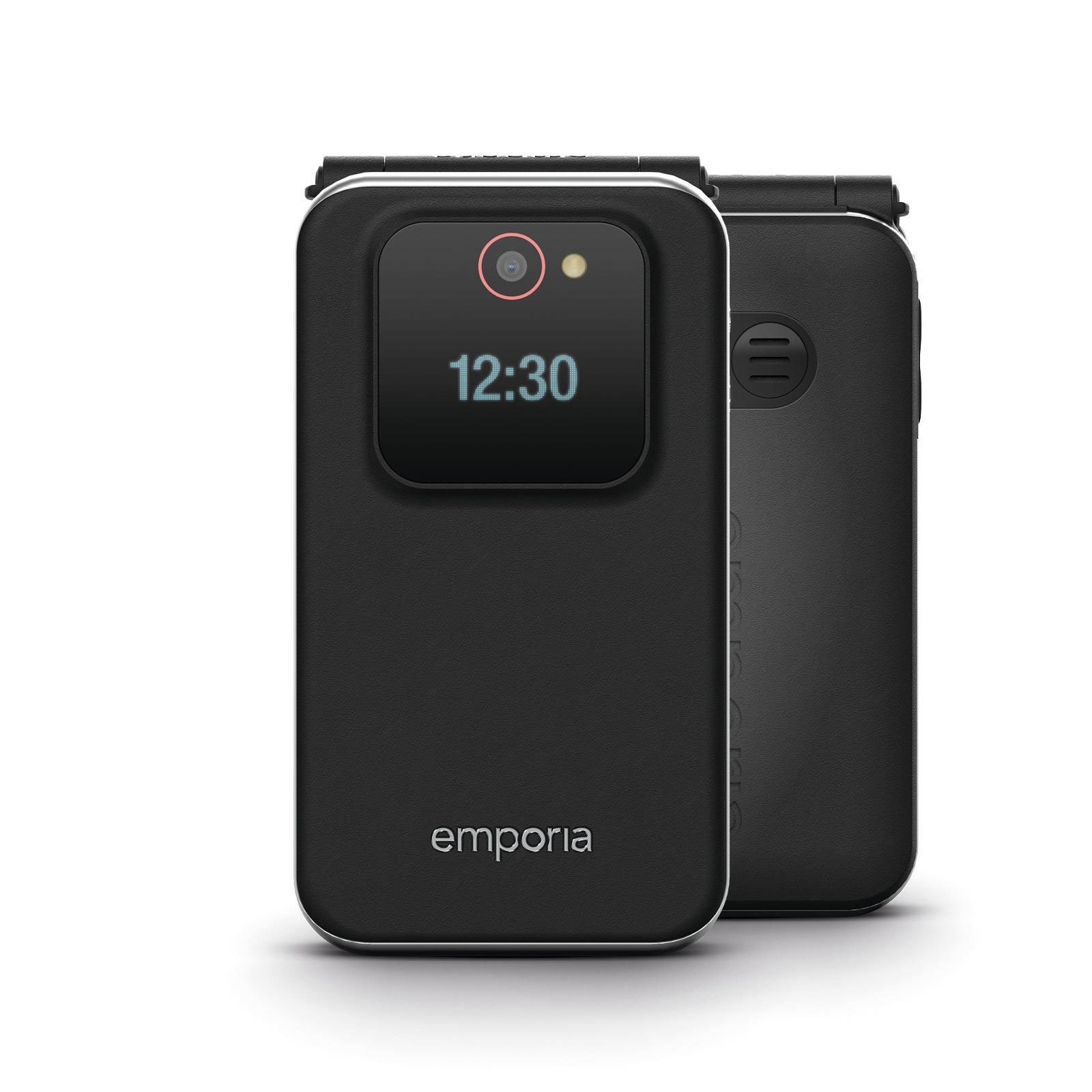 Emporia JOY 4G/LTE Black - Modell 2025 Handy (Seniorenhandy, Klapp)