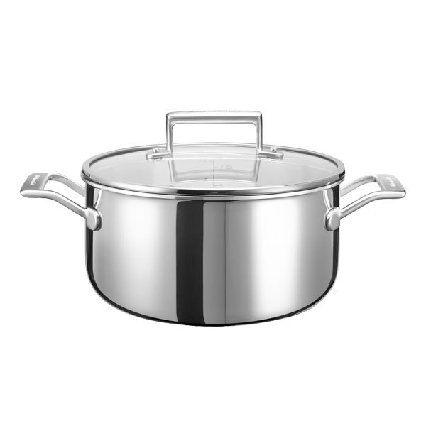 KitchenAid Fleisch- und Gemüsetopf mit Deckel KC2T60LCST 24 cm Edelstahl Teflon