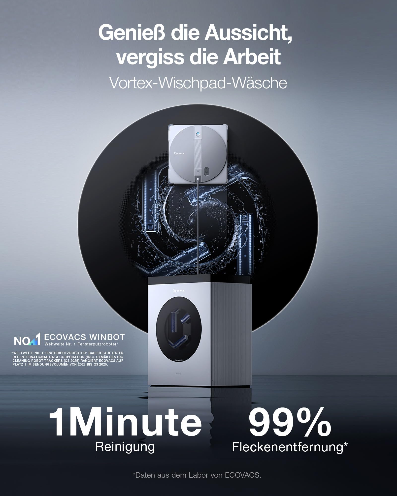 ECOVACS WINBOT W3 OMNI Fensterputzroboter mit Multifunktionsstation