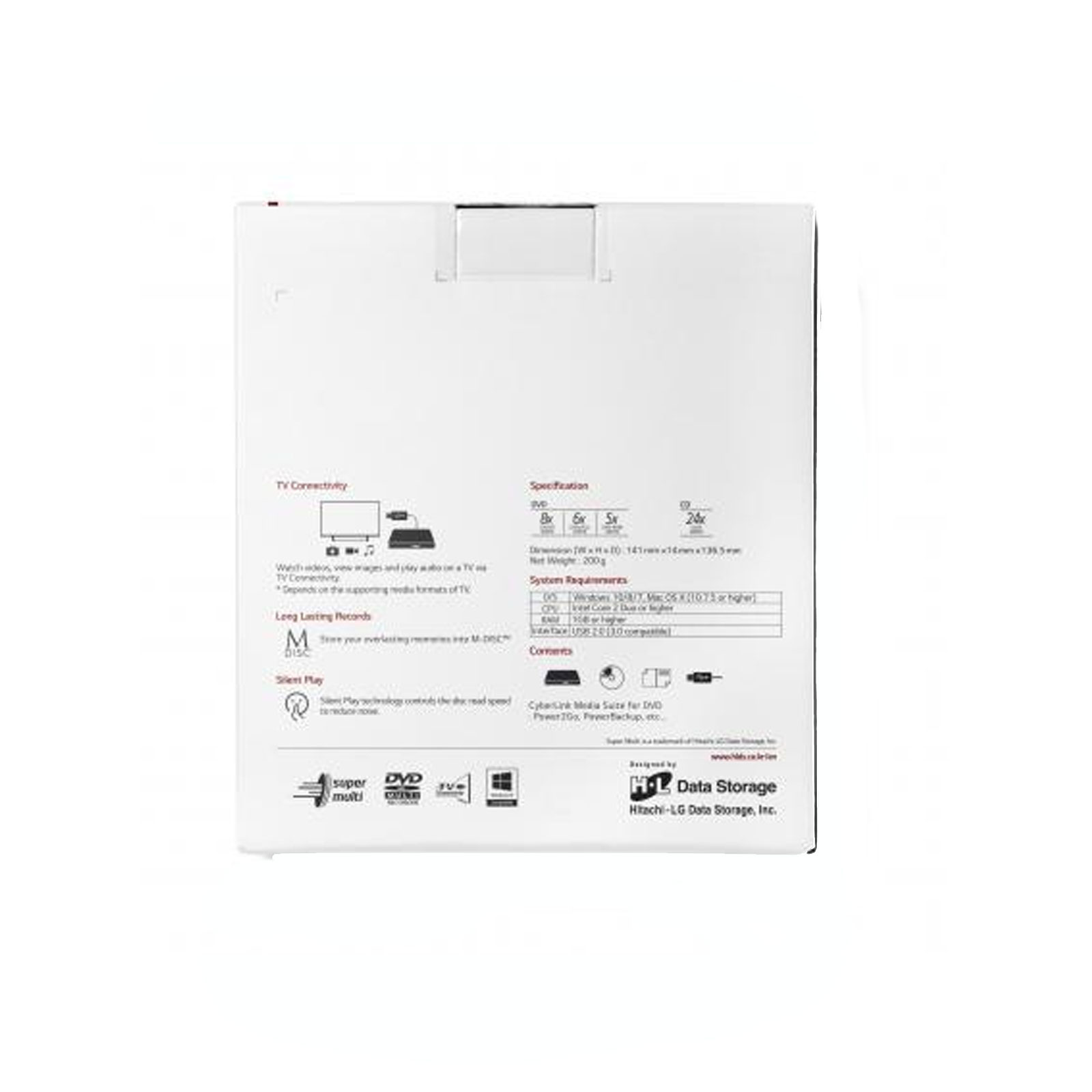 HLDS GP57EB40 DVD-Brenner schwarz, extern 9.5mm, Retail