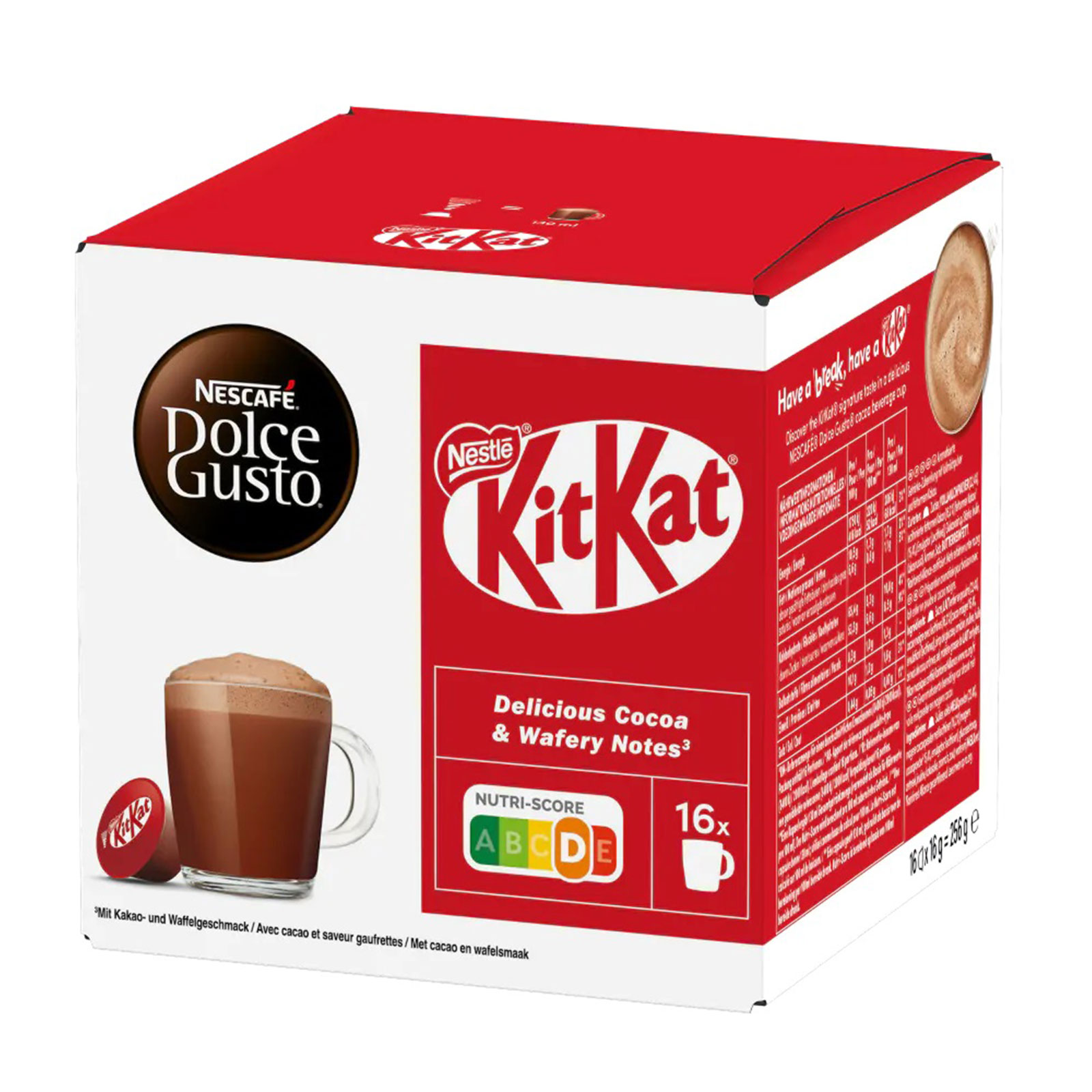 Krups KP1A31 Dolce Gusto Kaffeemaschine Kapseln inkl. Nestlé Dolce Gusto KitKat 16 Kapseln