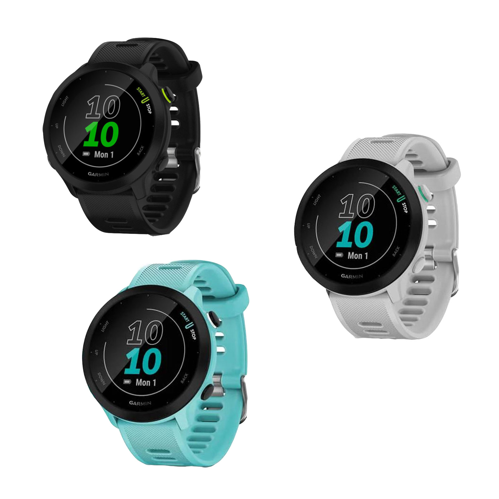 Garmin Forerunner 55 Türkisblau/Schwarz mit Silikon-Wechselarmband