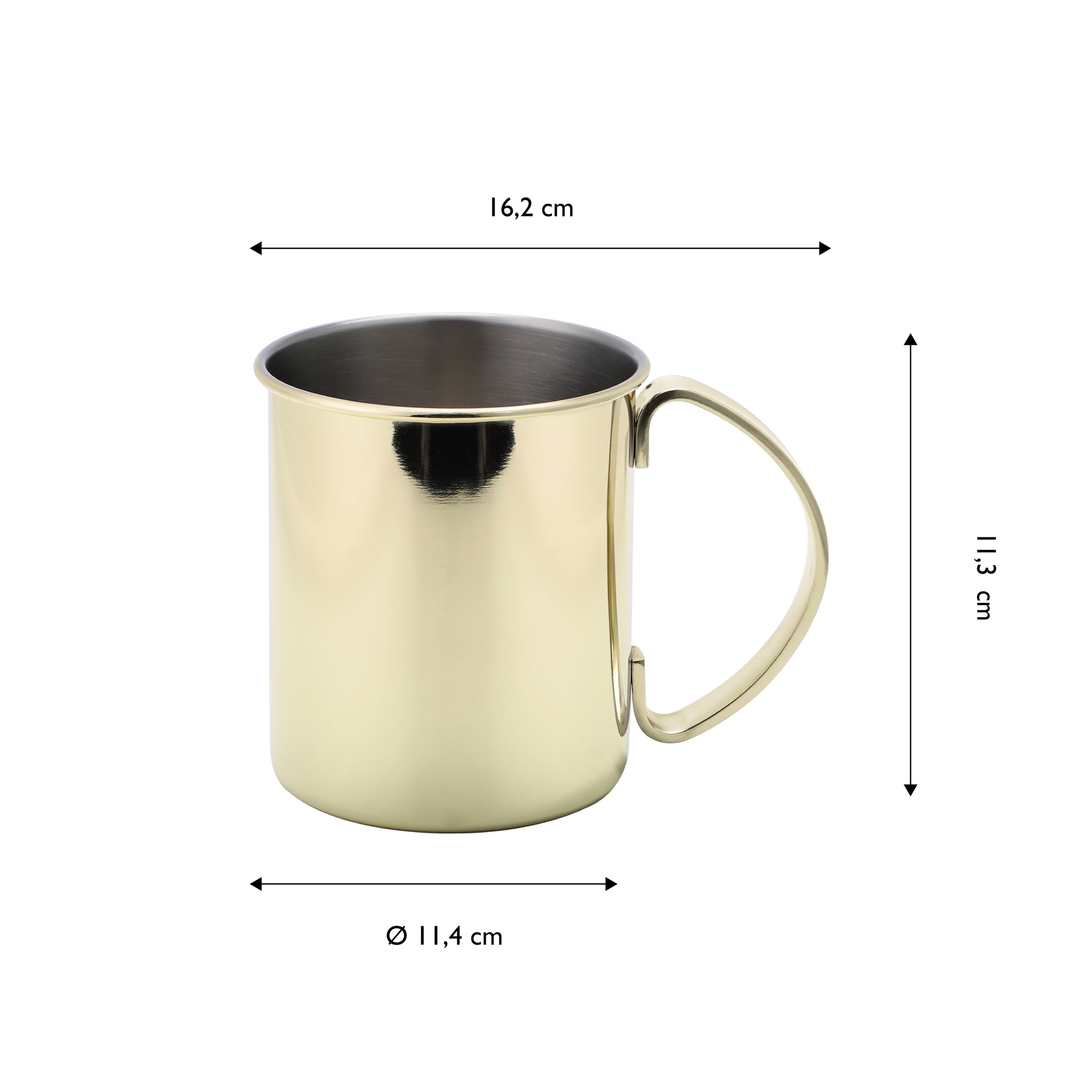 ECHTWERK Moscow Mule Becher Set 4tlg aus Edelstahl, 1000 ml,
