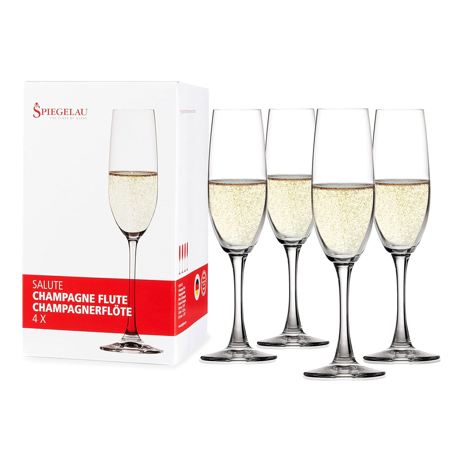 Spiegelau  4-tlg. Champagnerflöten-Set, Kristallglas, 240 ml, Style, 4670187