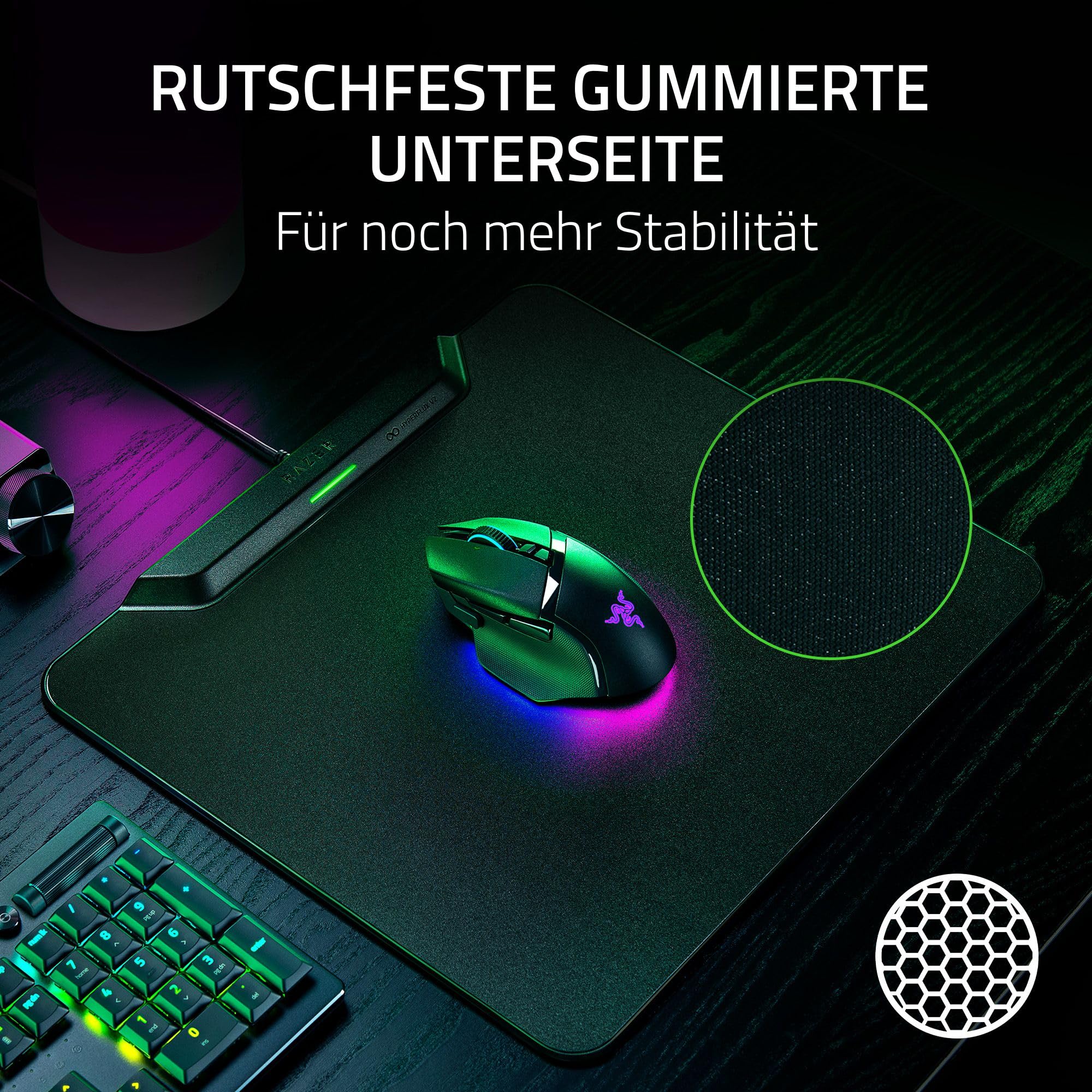 Razer HyperFlux V2 - Kabelloses Lademauspad System für Gaming-Mäuse