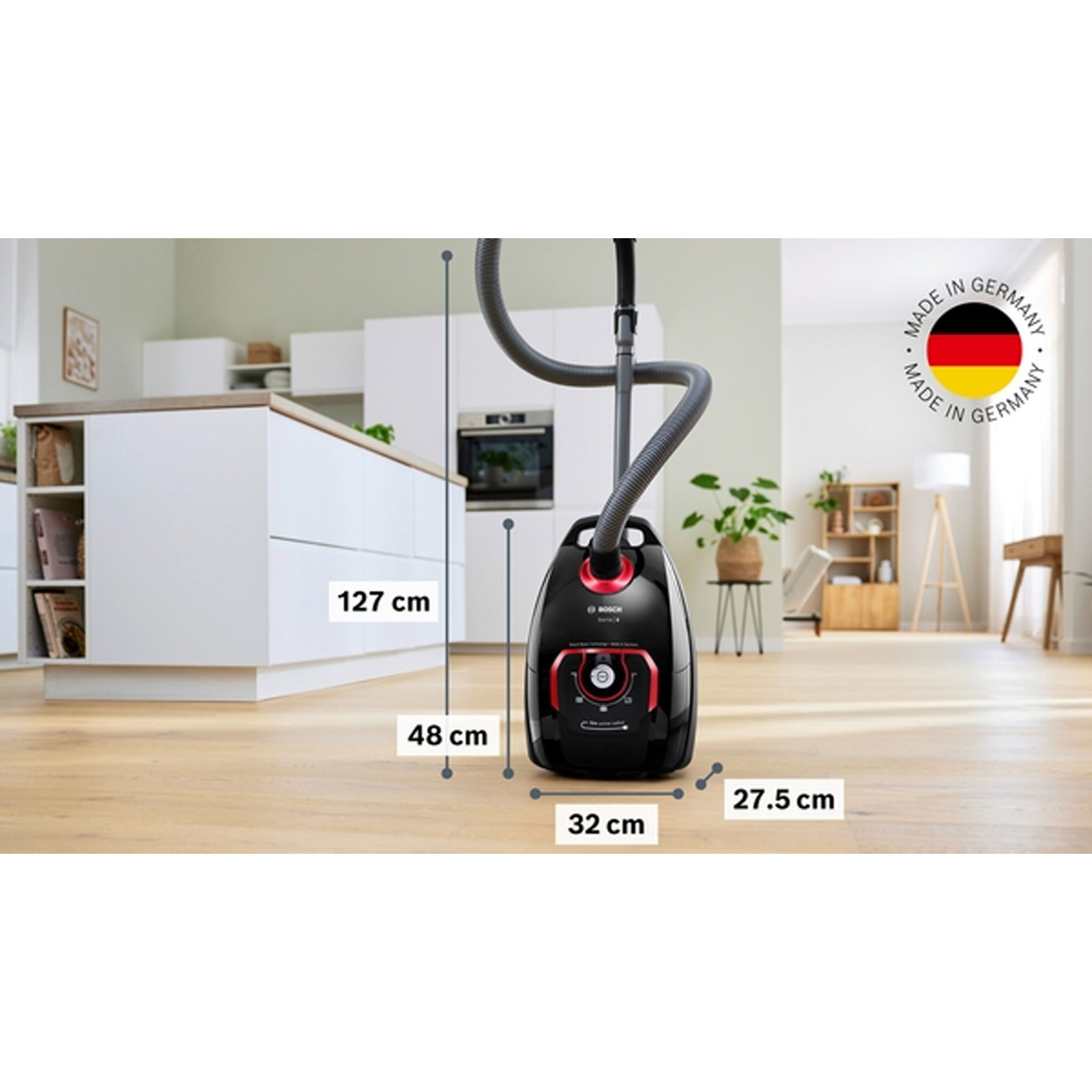 Bosch BGB75X650 Serie 8, Staubsauger mit Beutel, Classic, Schwarz