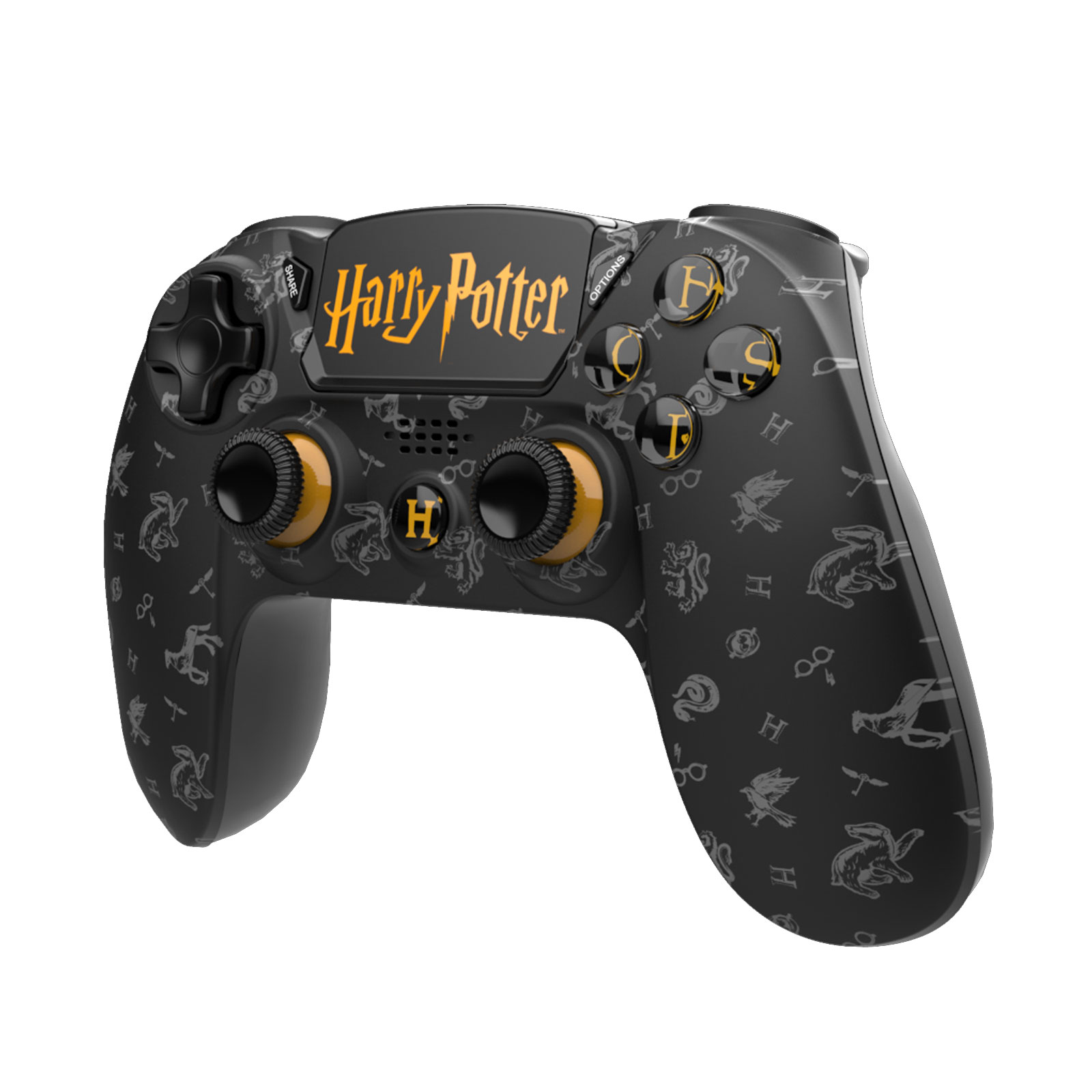 Freaks and Geeks Wireless PS4 Controller, Harry Potter, Schwarz