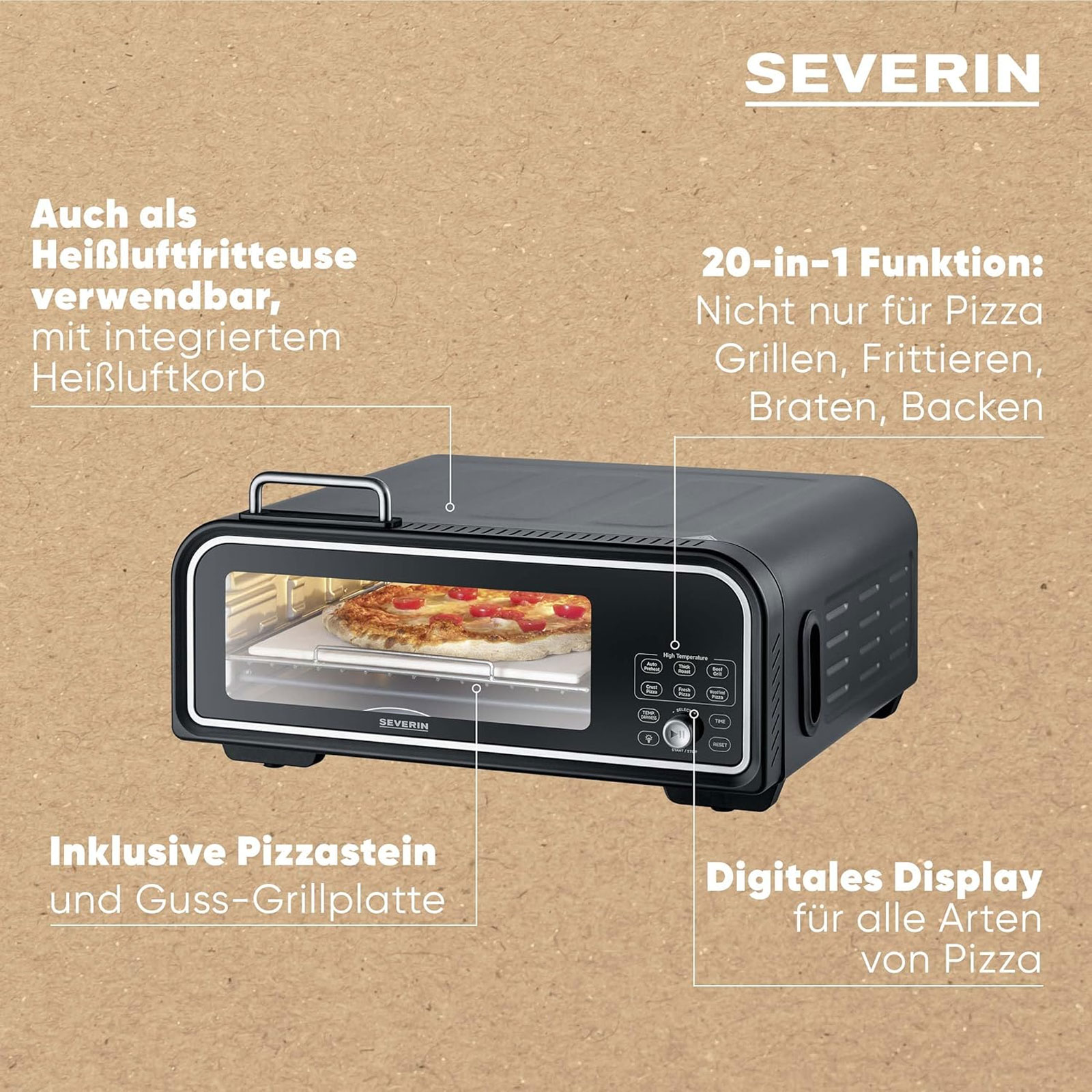 SEVERIN PG 8575 Serico Pizza Ofen