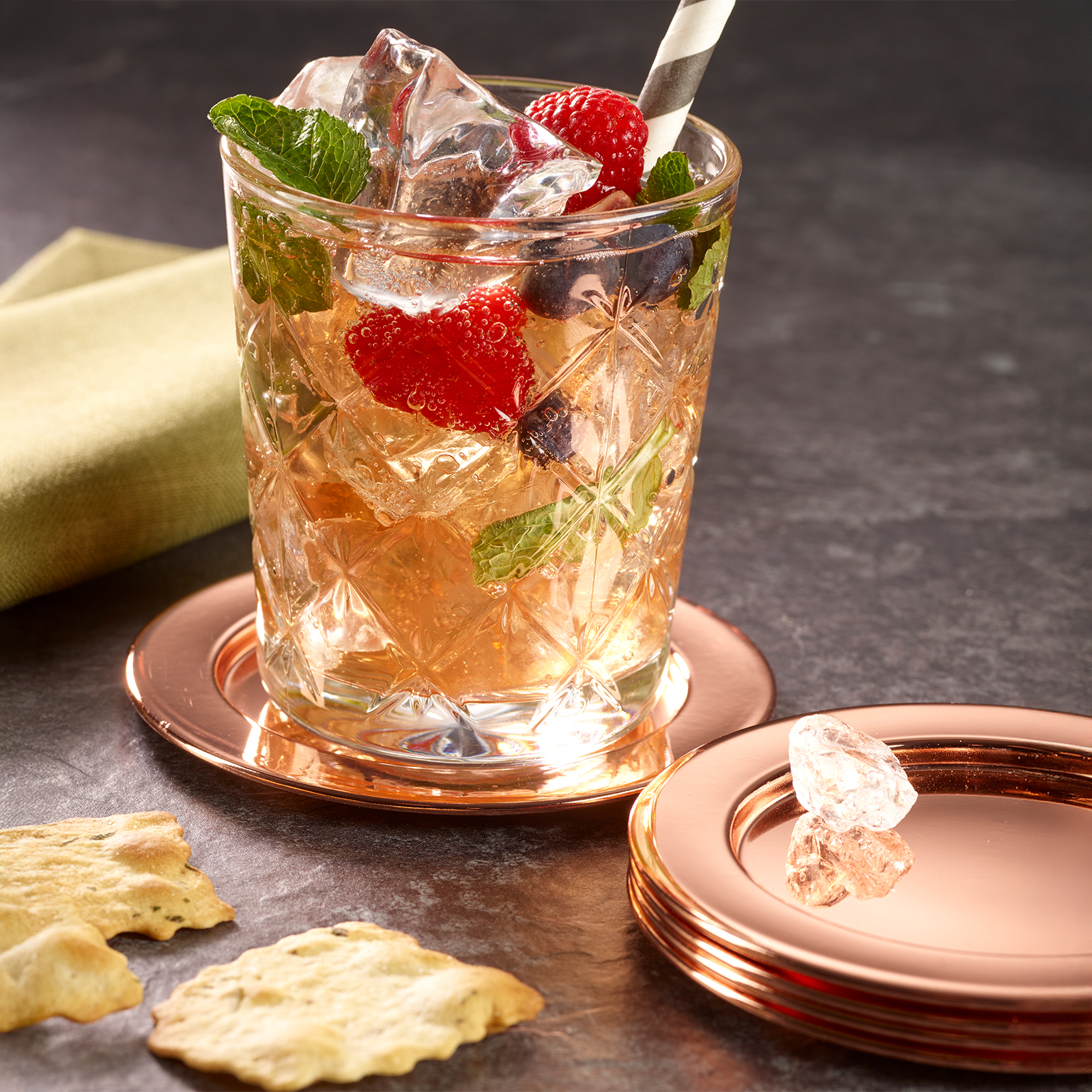 Echtwerk  DEKORATIVES GLASUNTERSETZER 6TLG