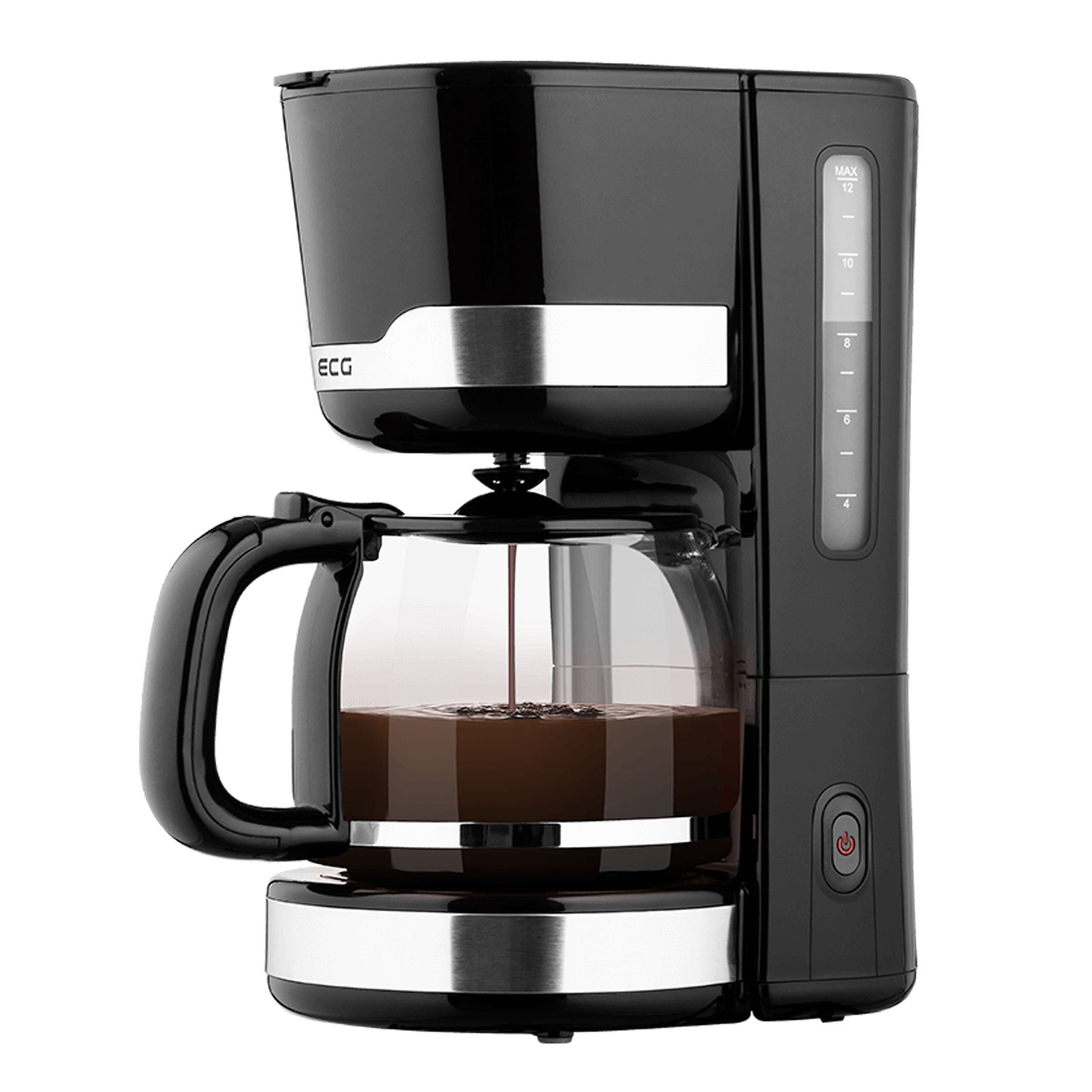 ECG KP 129 Kaffeeautomat schwarz / Edelstahl