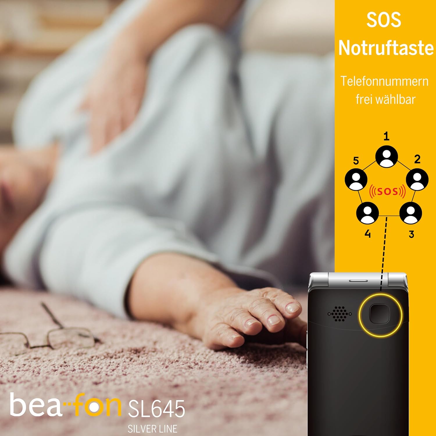 Beafon SL 645 2G - schwarz/silber - Modell 2025 Handy (Seniorenhandy, Klapp)