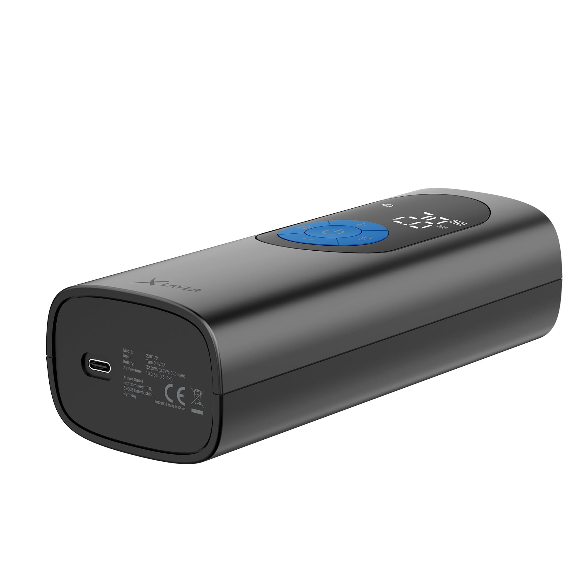 XLayer Mobiler Akkukompressor 10.0 bar 6.000 mAh