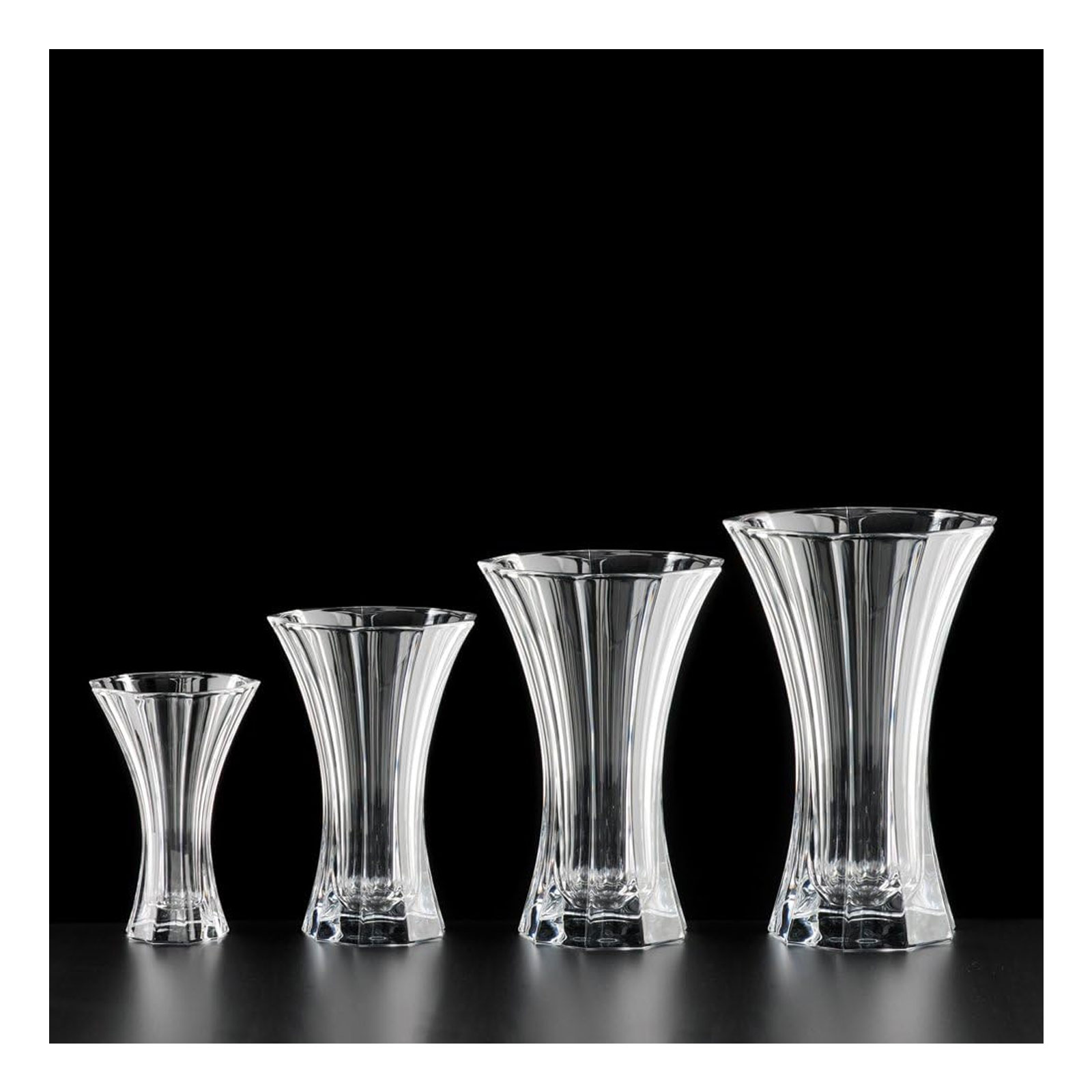 Nachtmann Vase, Glas, Transparent, 18 cm