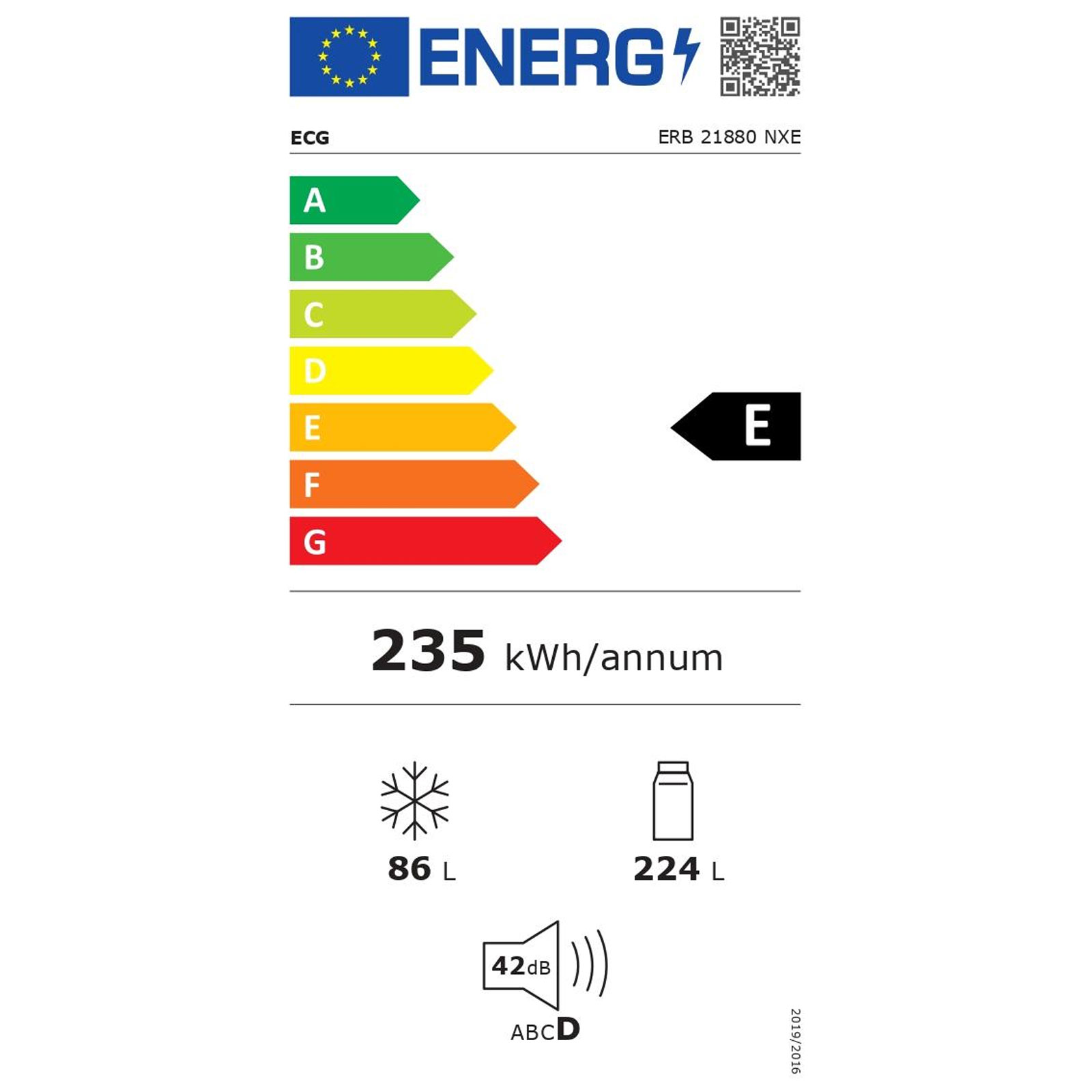 ECG ERB 21881 NXE Kühl-Gefrier-Kombination