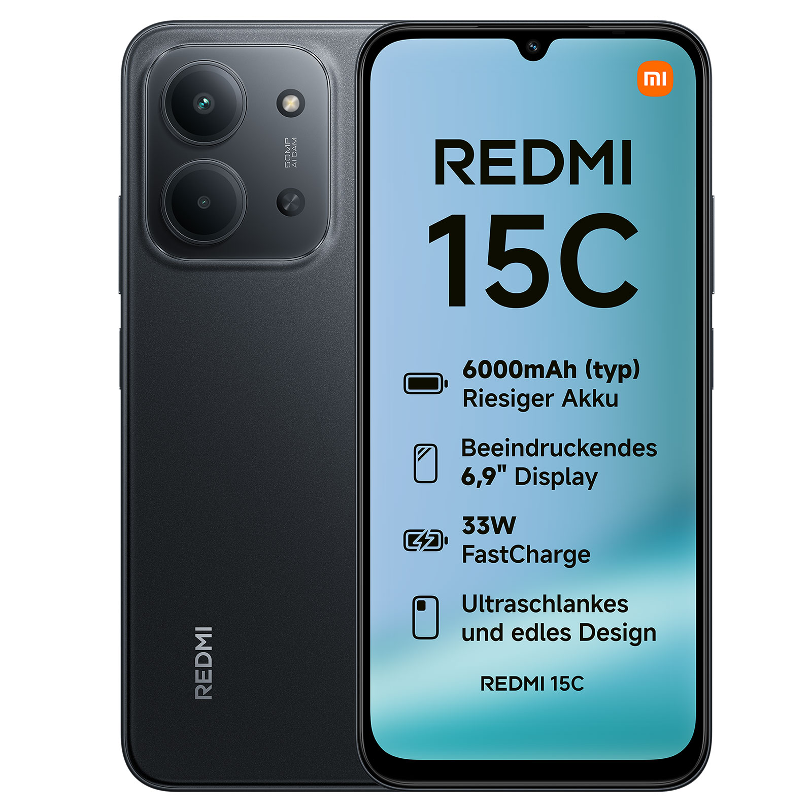 Xiaomi Redmi 15C 4G 4GB+128GB Midnight Gray Smartphone