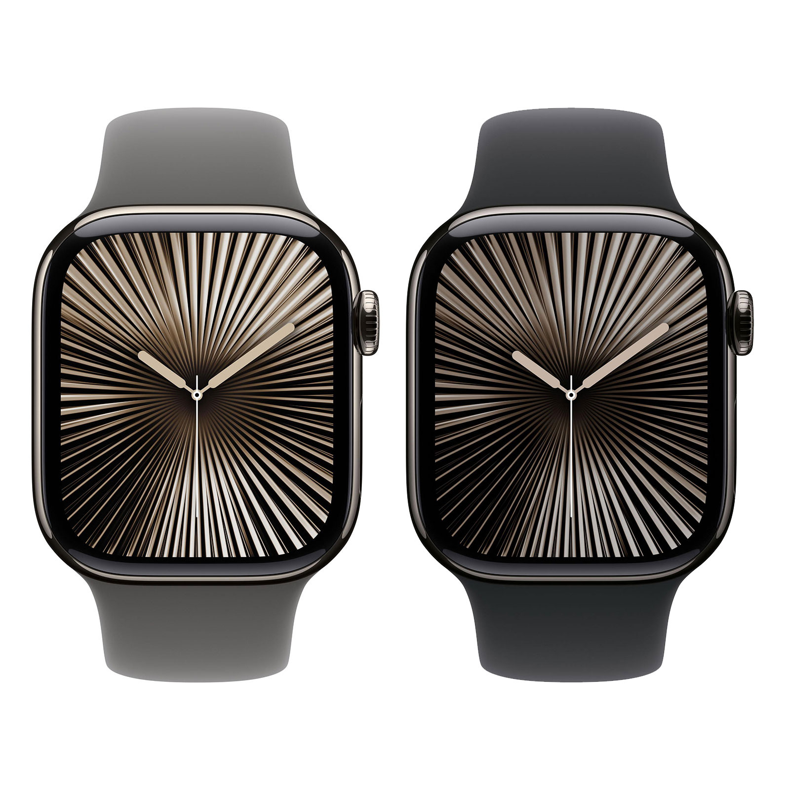 Apple Watch Series 10 GPS + Cellular, 46 mm, Titangehäuse, Sportarmband - M/L