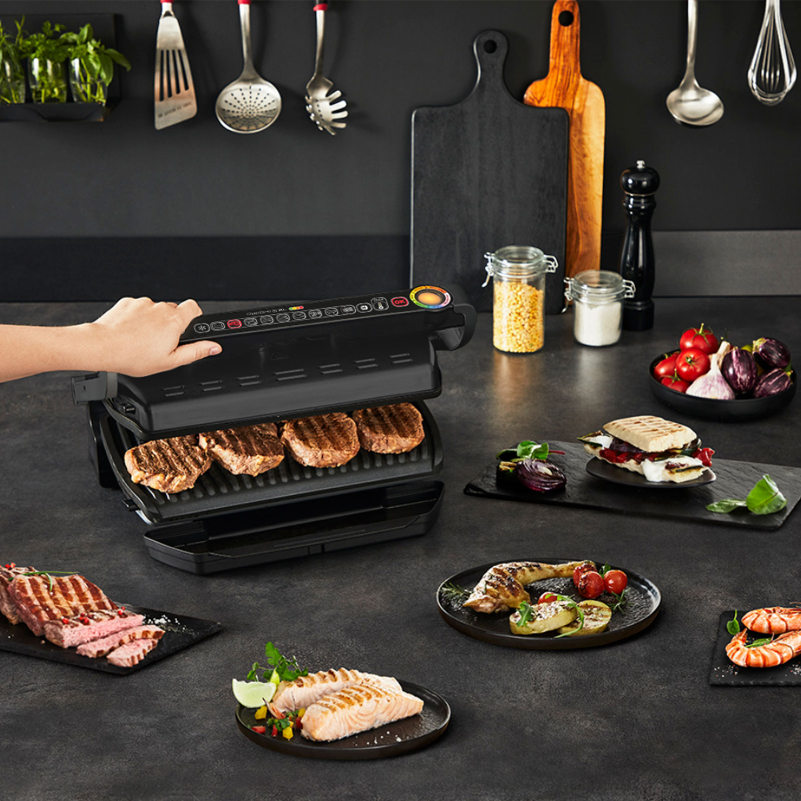 TEFAL GC7248 OptiGrill+ XL mit Snacking & Baking