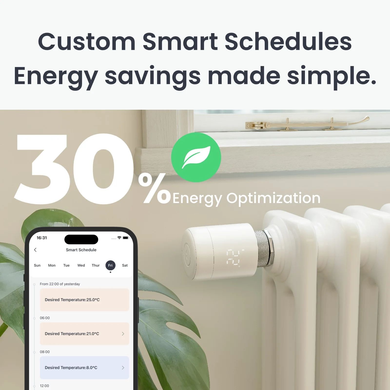 SwitchBot Smartes Heizkörperthermostat Weiß