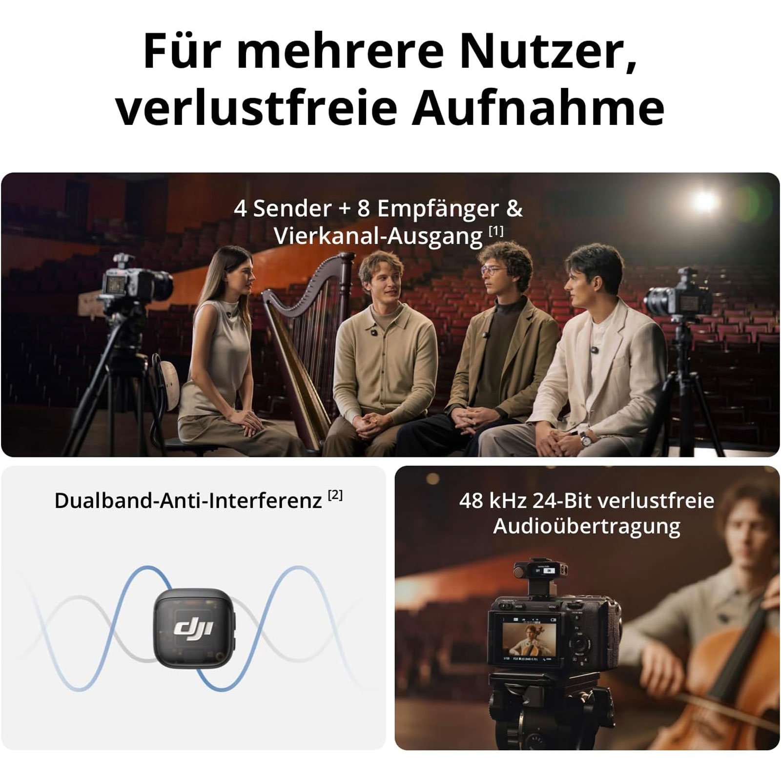 dji Mic 3 (1 Sender + 1 Empfänger) Lavalier-Mikrofon