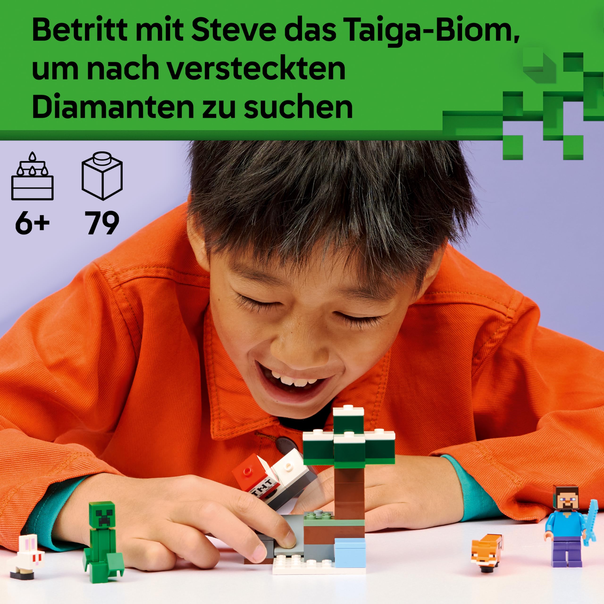 LEGO Minecraft Steves Abenteuer in der Taiga, 21583