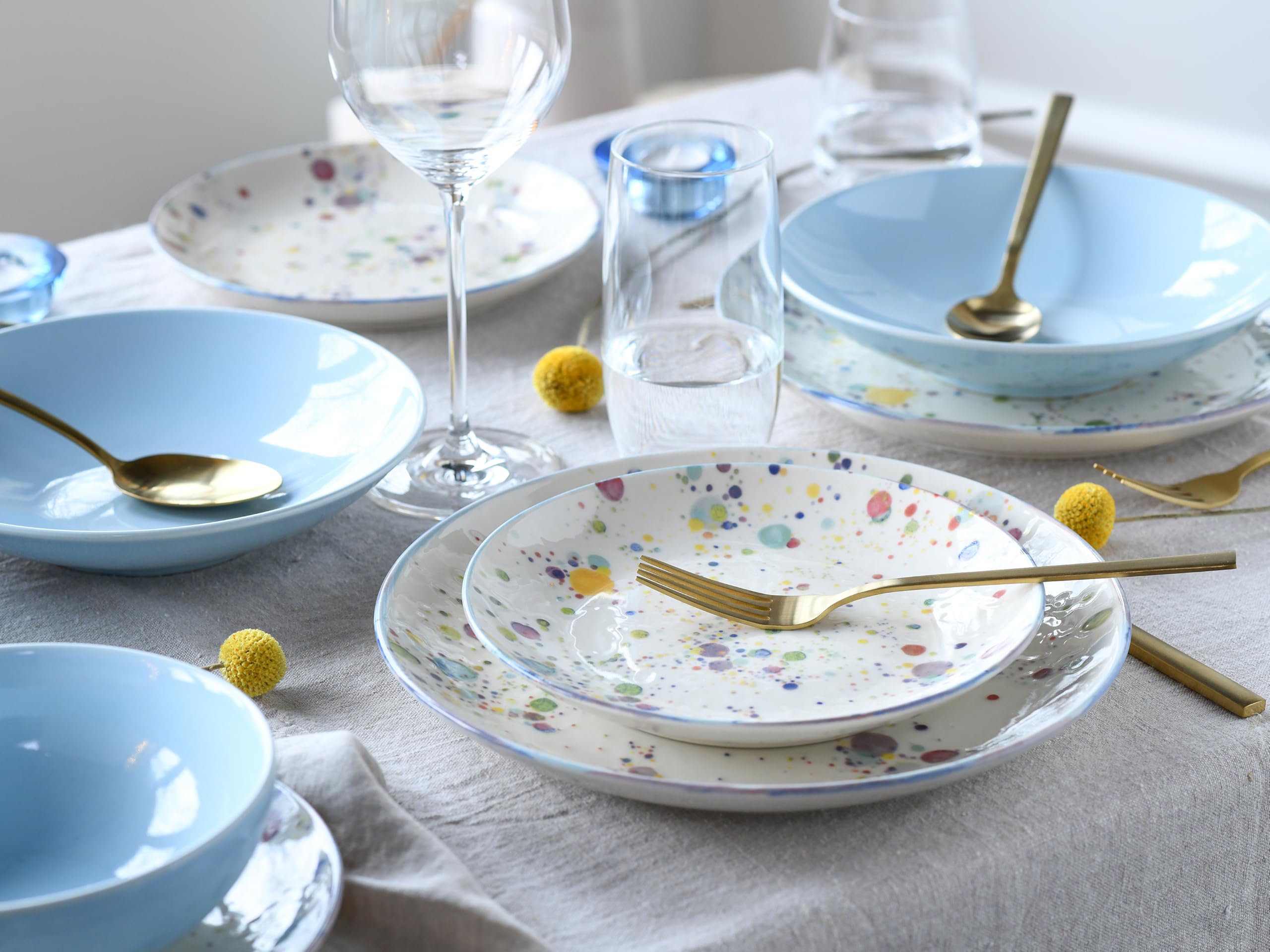 CreaTable, 24257, Serie Candy Drops, 12-teiliges Geschirrset für 4 Personen