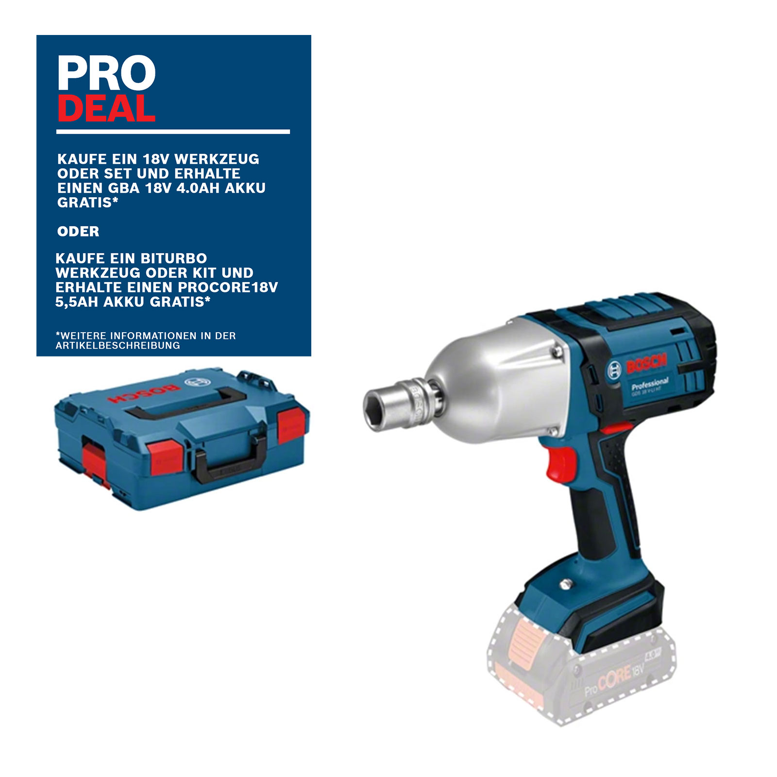 Bosch Professional GDS 18 V-LI HT Drehschlagschrauber (Akku)