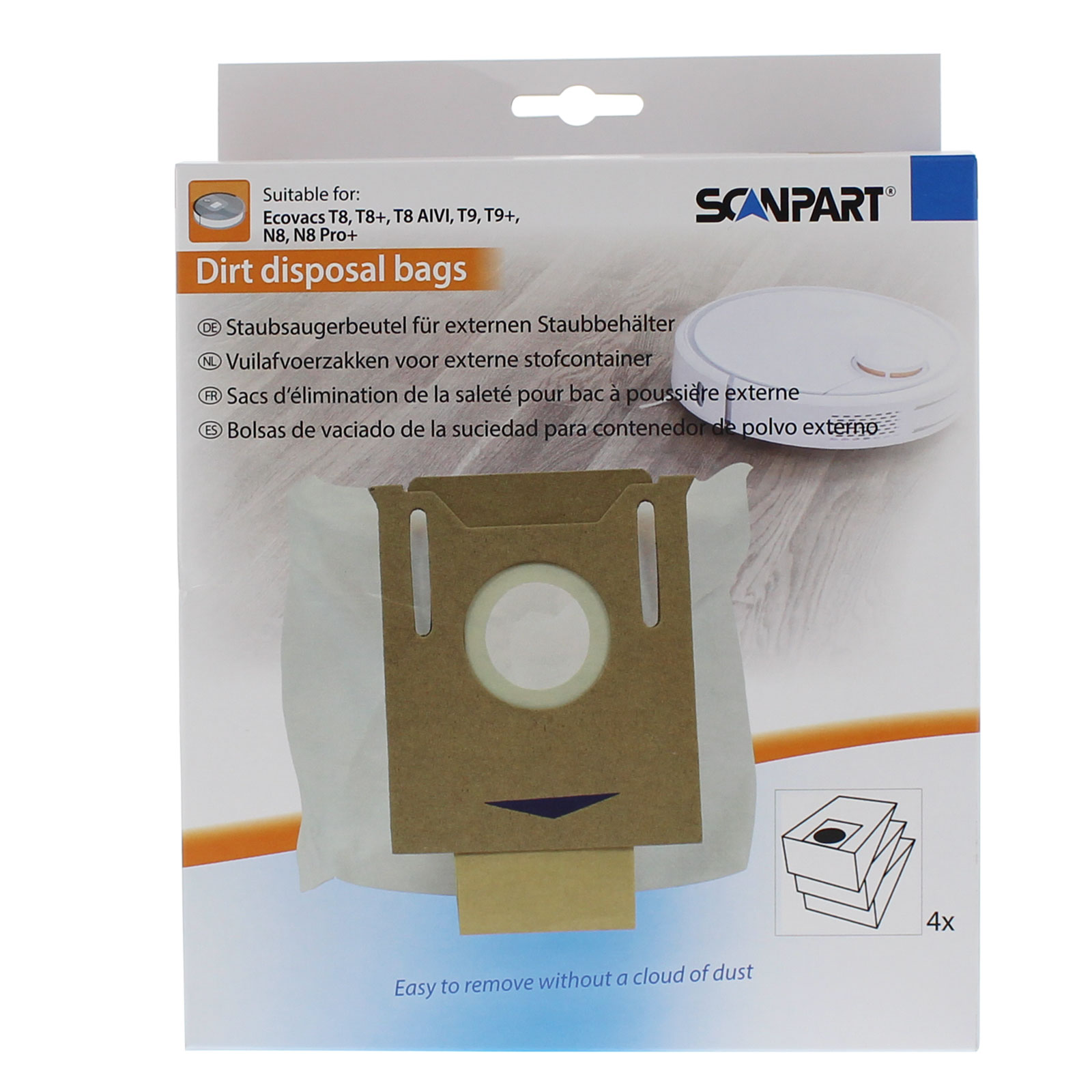 Scanpart Staubbeutel für Ecovacs Deebot 1190081101 Scanpart Staubbeutel für Ecovacs Deebot 1190081101
