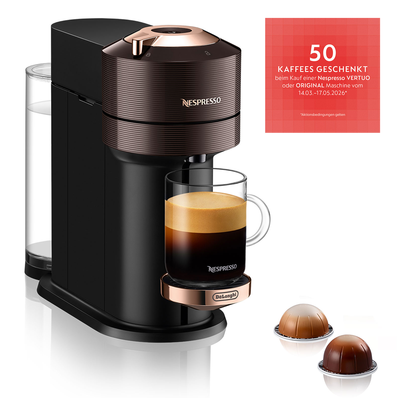 Nespresso Vertuo Next Premium Rich Brown REFURBISHED