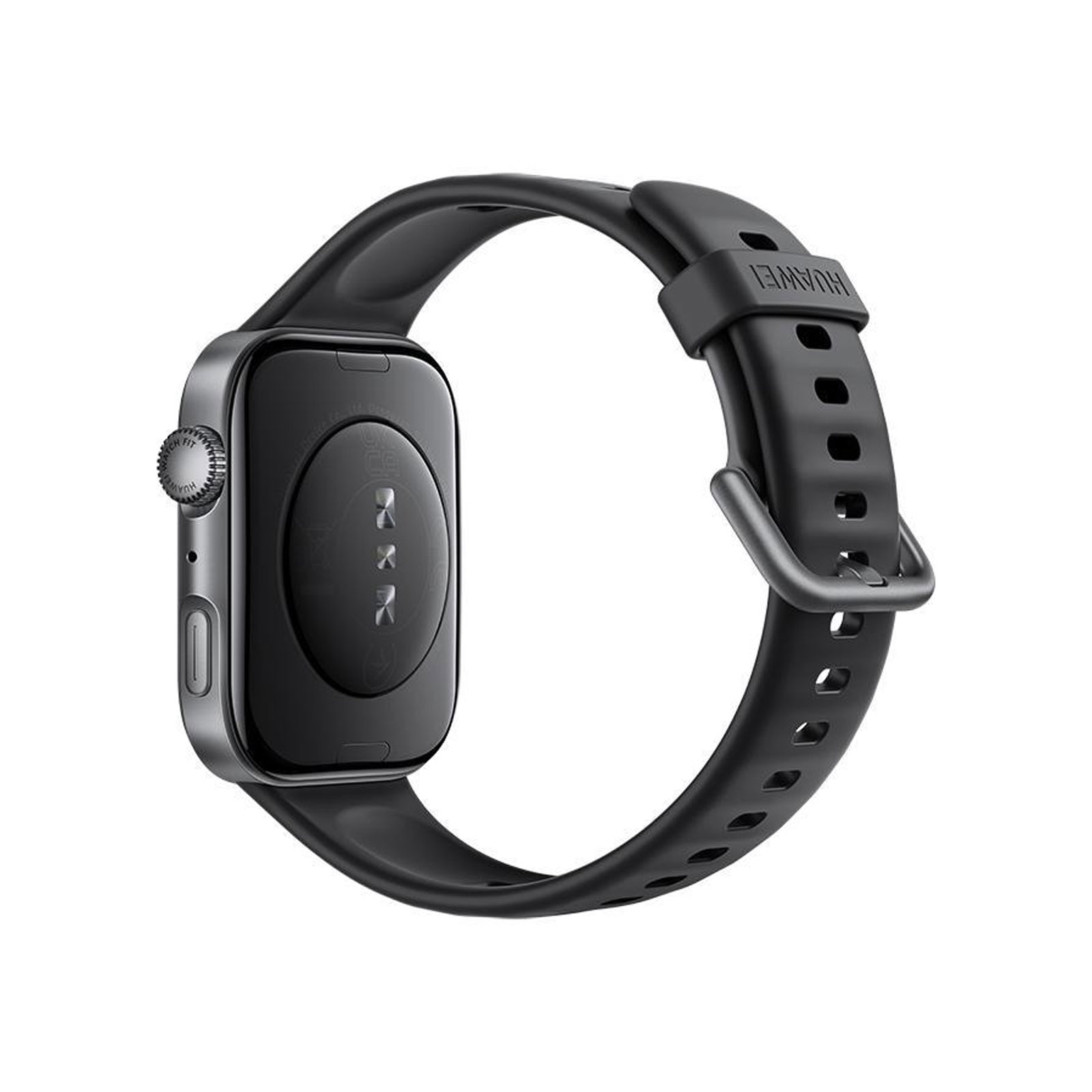 Huawei Watch Fit 4, schwarzes Gehäuse mit schwarzem Fluorelastomer-Armband (Herzfrequenzmessung, Schrittzähler)