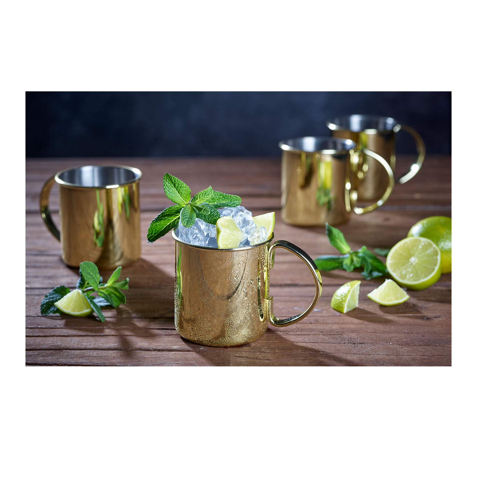 ECHTWERK Moscow Mule Becher Set 4tlg aus Edelstahl, 480 ml, 