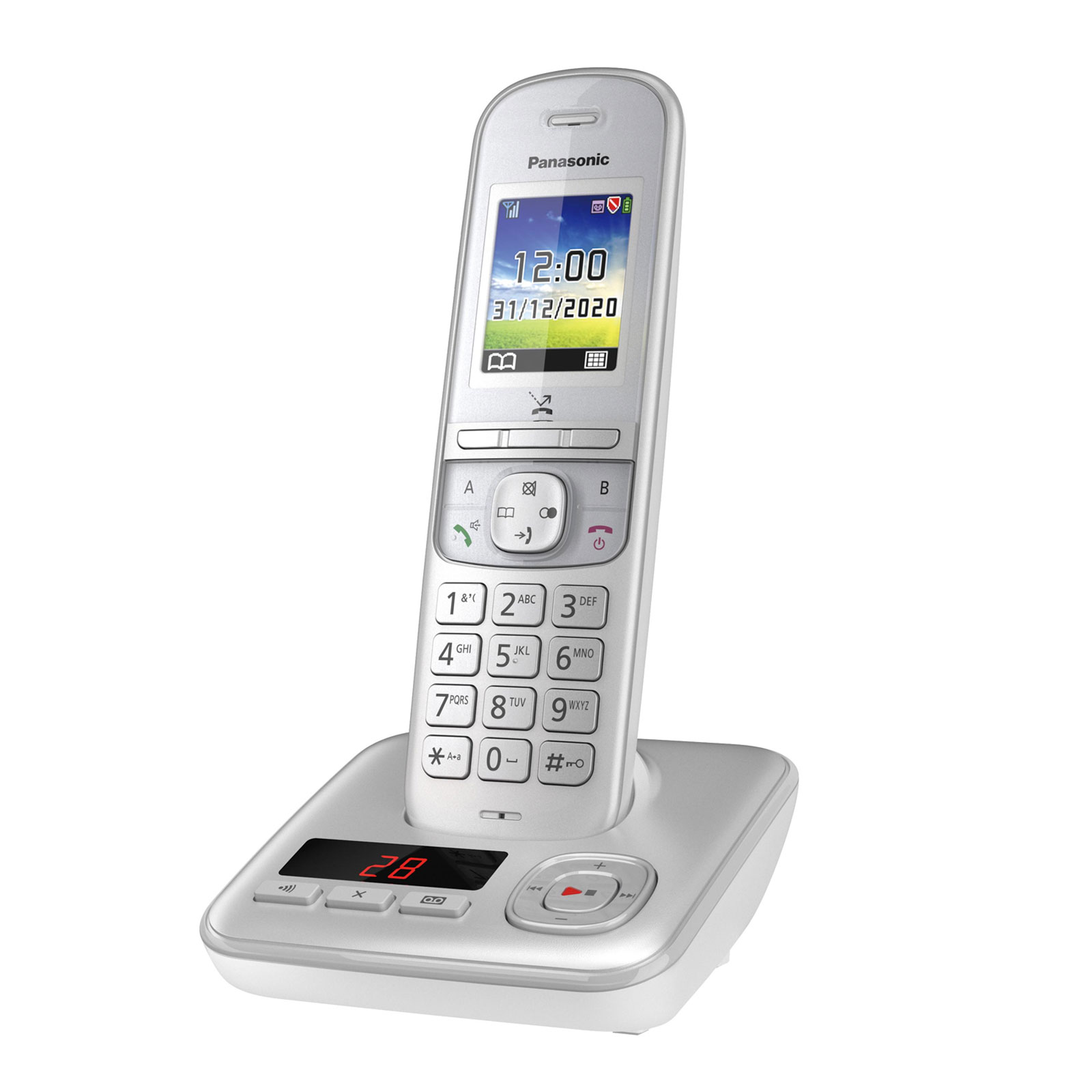 Panasonic KX-TGH 720 GS GG Schnurloses-Telefon mit Anrufbeantworter