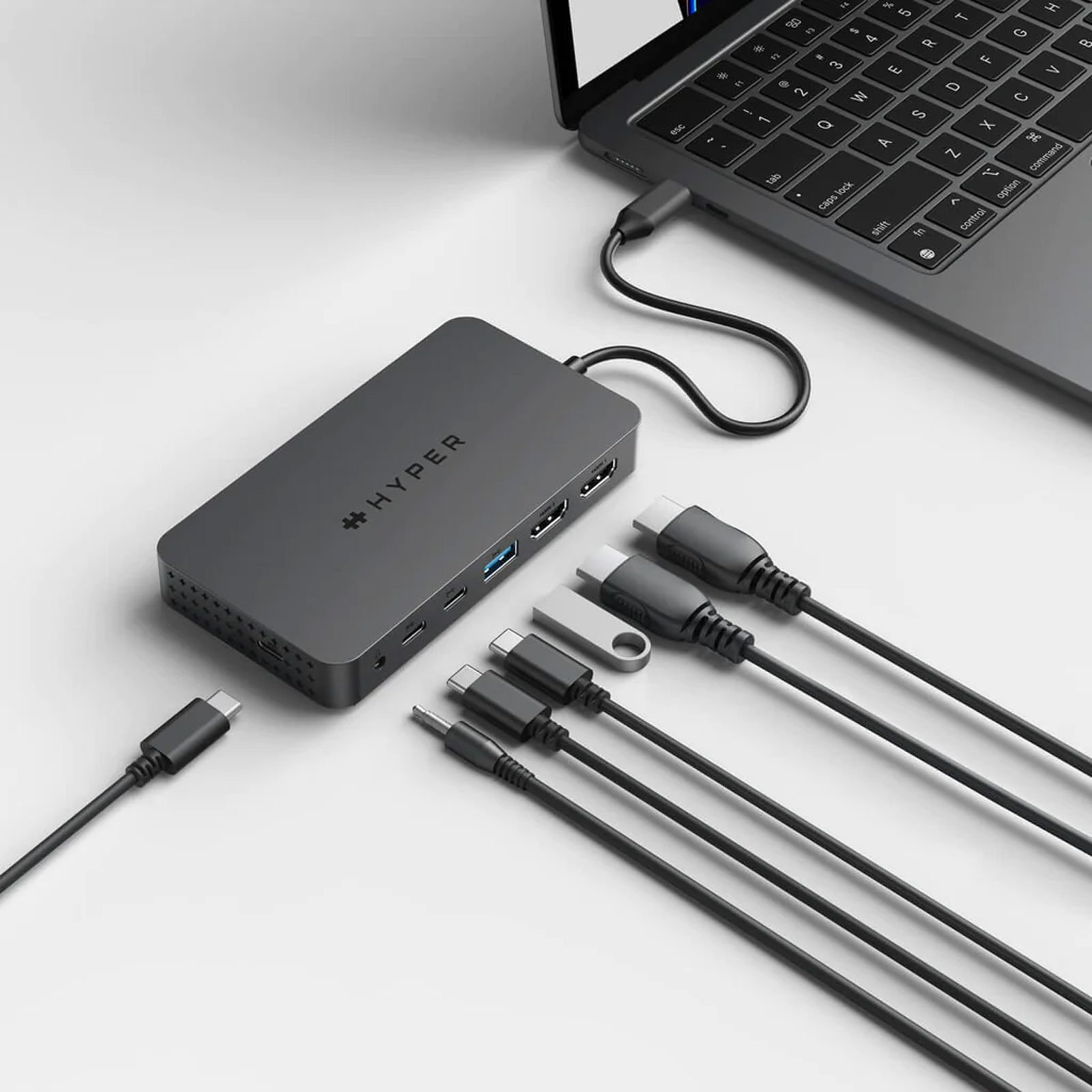 HYP USB-C 7-in1 Dual HDMI Grey