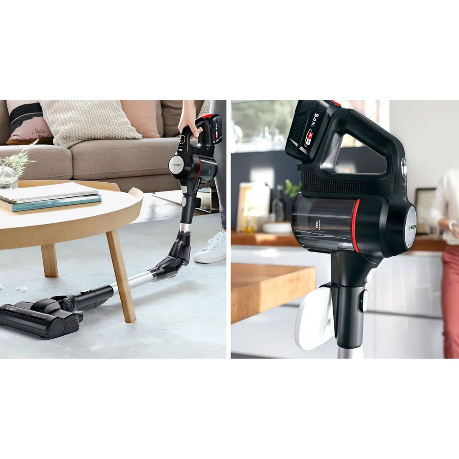 Bosch BSS715FRSH Akku-Staubsauger, Unlimited 7, Schwarz inkl Zubehör-Set BHZUKIT