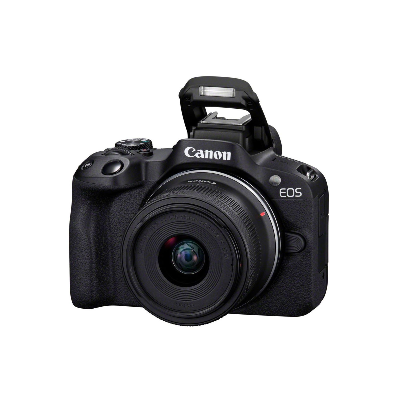 CANON EOS R50 Gehäuse schwarz + Objektiv RF-S 18-45mm F4.5-6.3 IS STM Kit (24,2MP, Creative Bracketing, Dual Pixel AF II, 4K UHD)