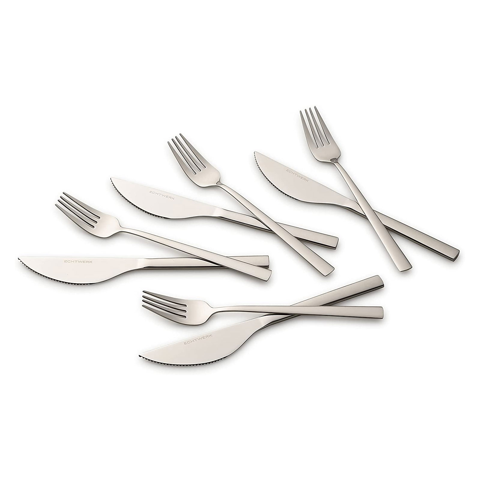 Echtwerk EW-PK-2205 Pizzabesteck-Set Pizzaset Steakbesteck Essbesteck 8-tlg. 4 Personen 4 Pizzamessern und 4 Pizzagabeln Edelstahl Silber-Edition Echtwerk EW-PK-2205 Pizzabesteck-Set Pizzaset Steakbesteck Essbesteck 8-tlg. 4 Personen 4 Pizzamessern und 4 Pizzagabeln Edelstahl Silber-Edition
