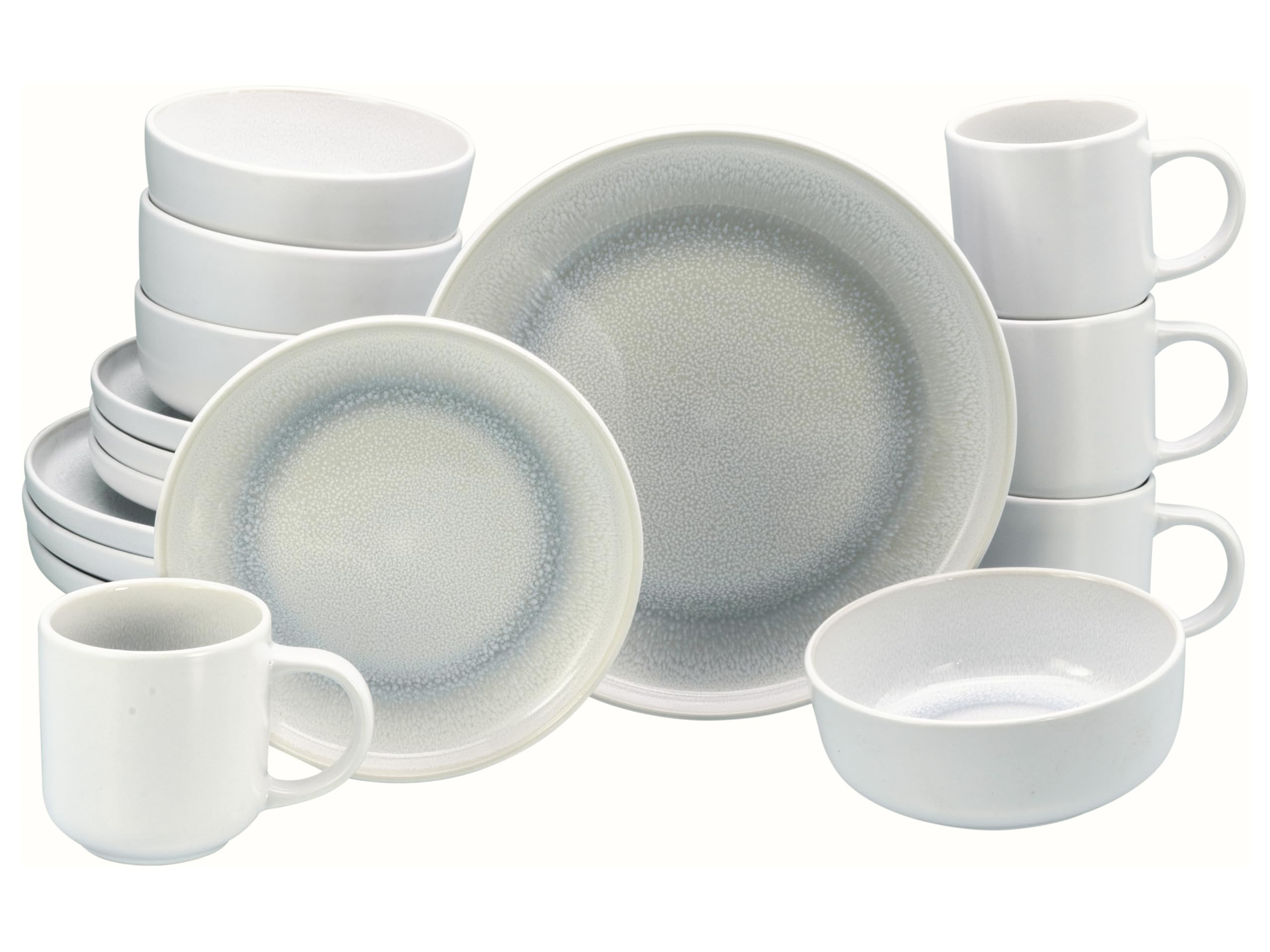 CreaTable 24714 Kombiservice Serie Nordic Fjord Ice 16-tlg. 4 Personen