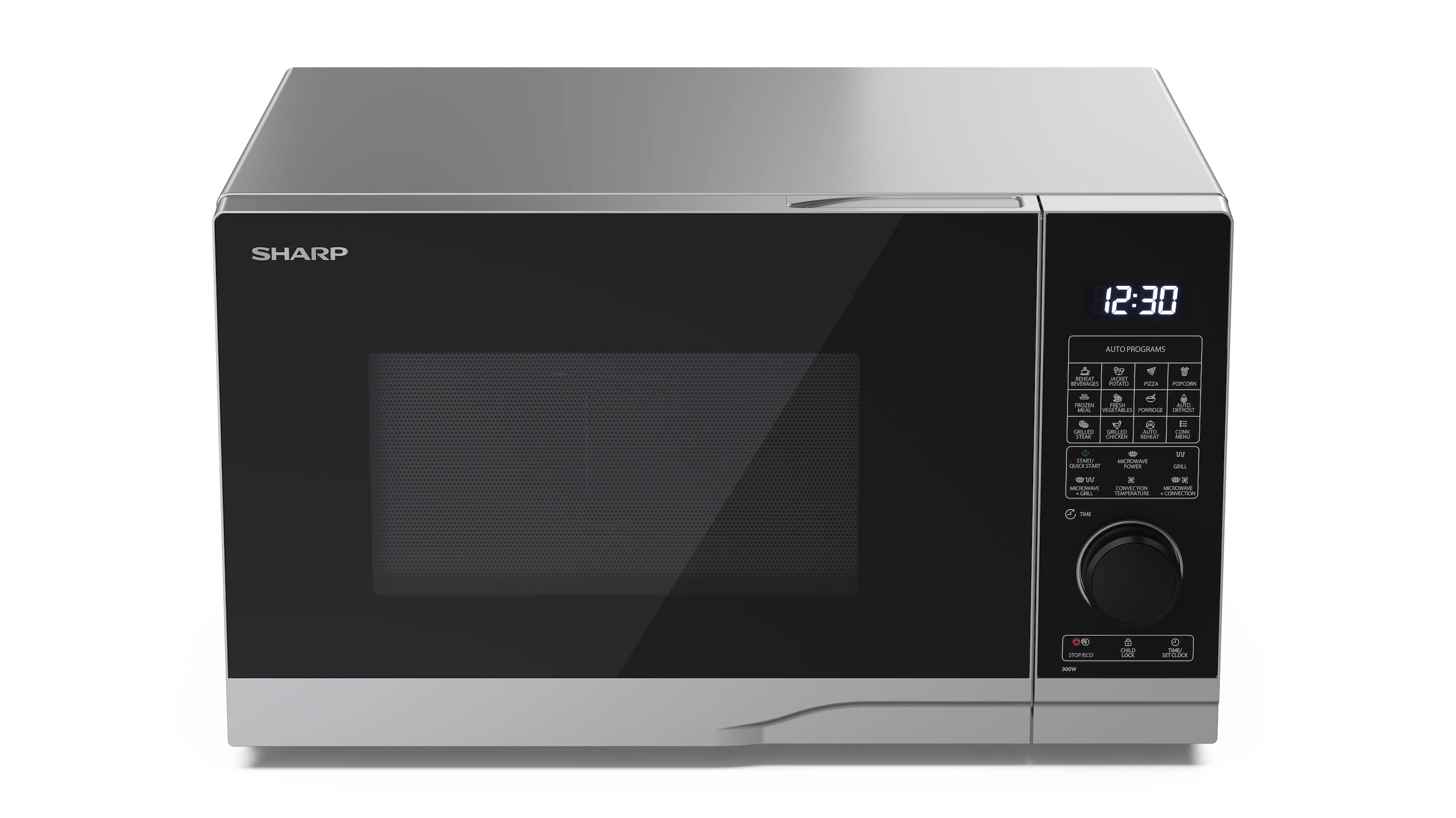 Sharp Mikrowelle YC-PC254AE-S 25L 900W Mikrowelle 1200W Grill, 2050W Heißluft