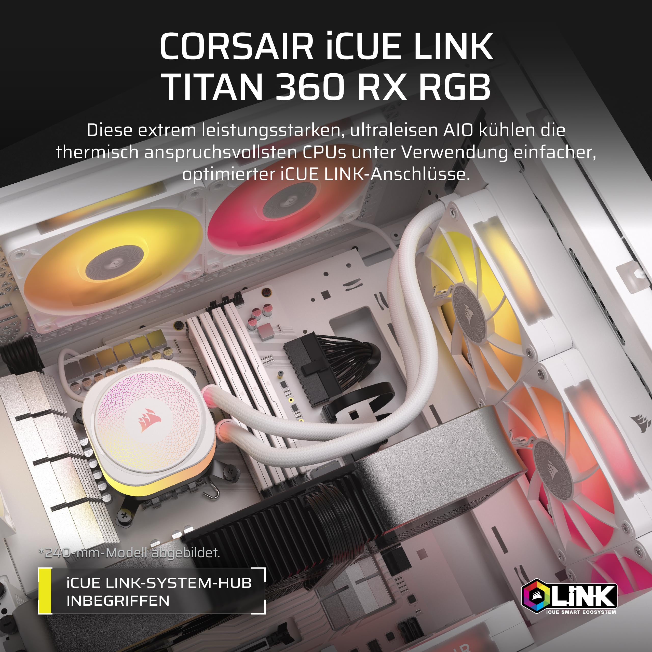 Corsair iCUE LINK TITAN 360 RX RGB-Kühler für CPU