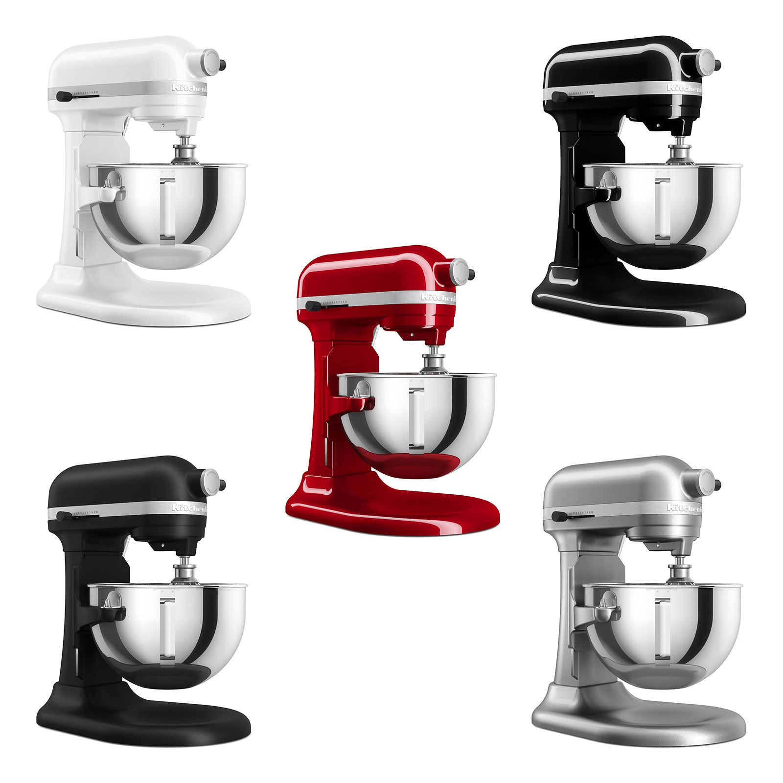 KitchenAid 5KSM55SXXEWH Heavy Duty 5,2 L Küchenmaschine weiß