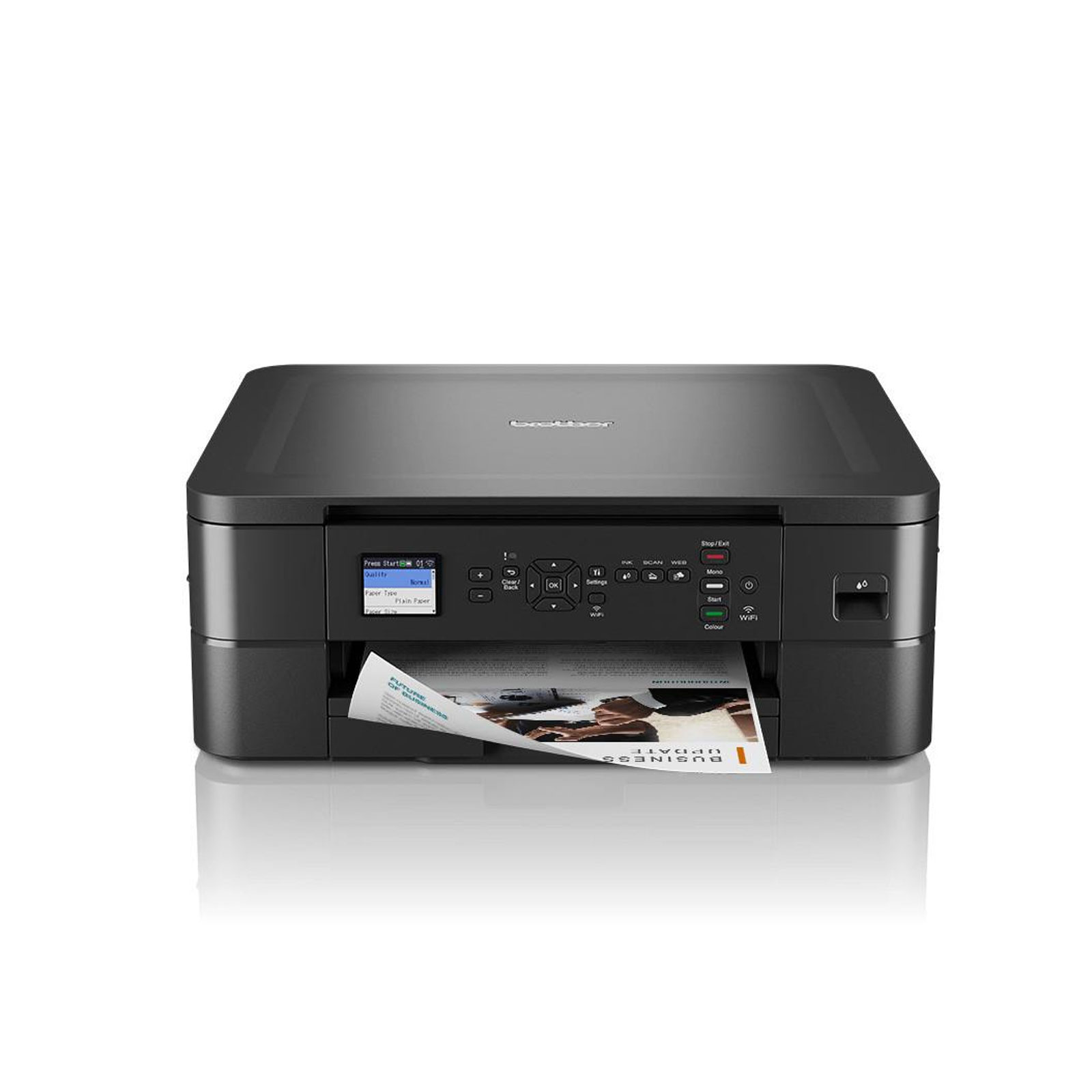 BROTHER DCP-J1050DW Multifunktionsdrucker (3-in-1 Multifunktion, Tintenstrahl, WLAN, A4, bis zu 17 Seiten pro Minute)