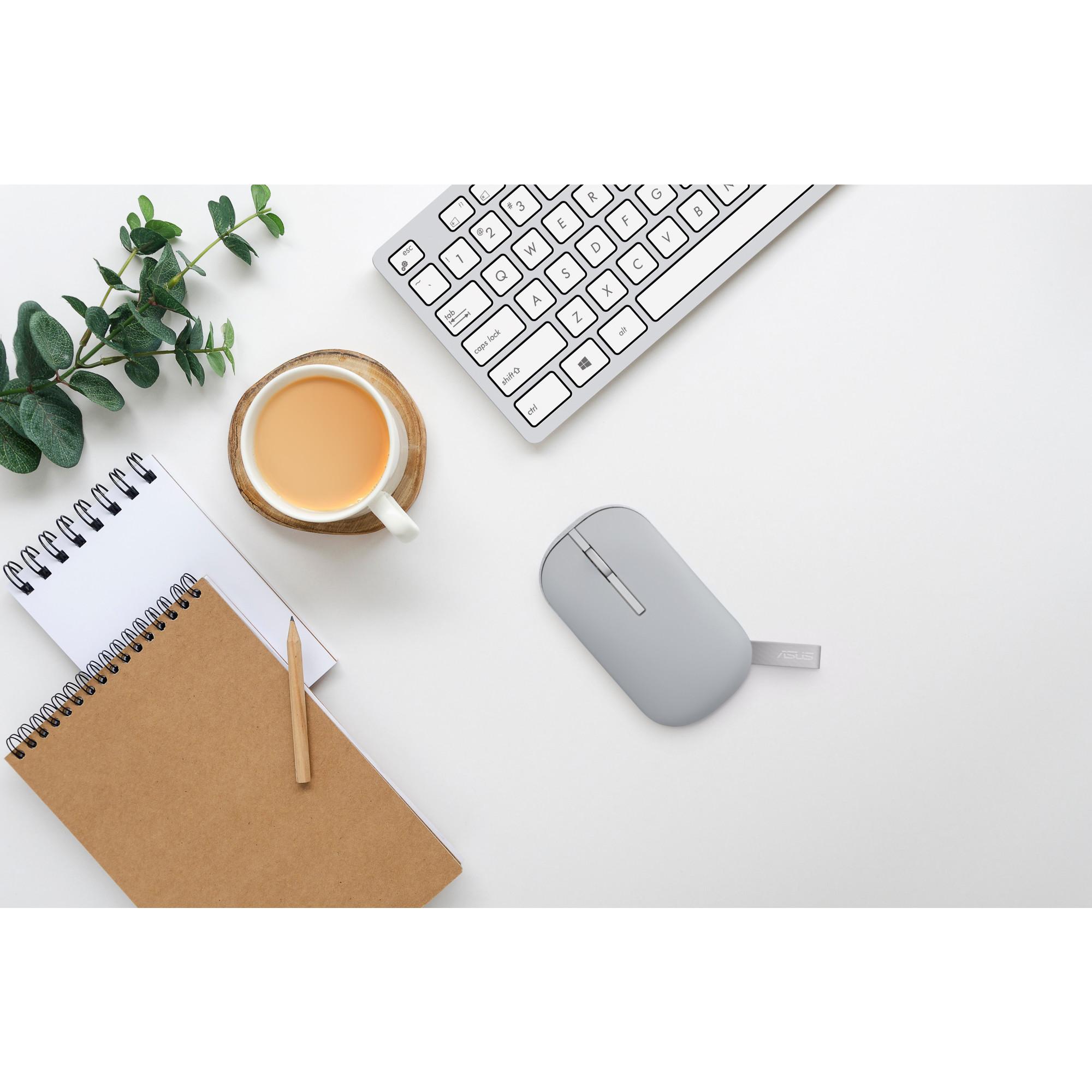 ASUS Marshmallow leise kabellose Bluetooth® Maus MD100 Lite Grau