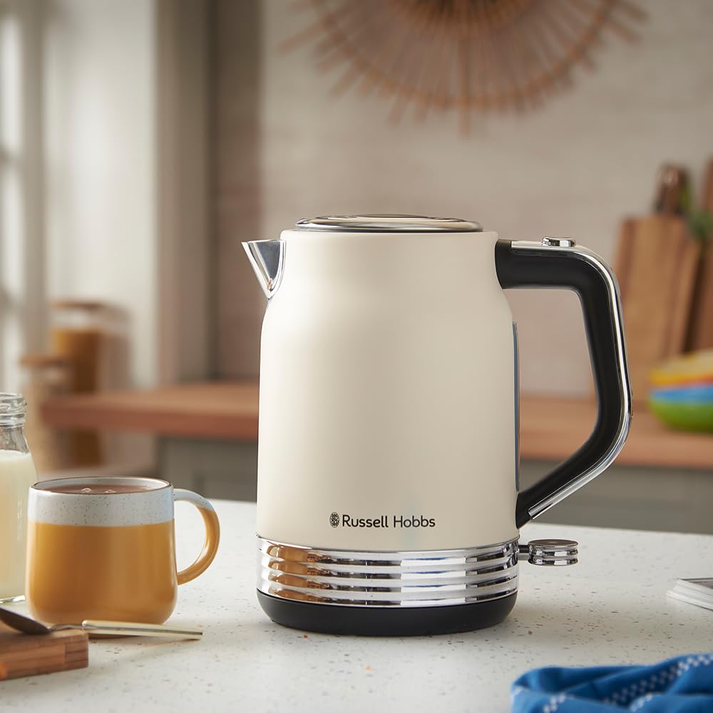 Russell Hobbs Hanley Wasserkocher (1,7 Liter, 2400 Watt, Edelstahl)