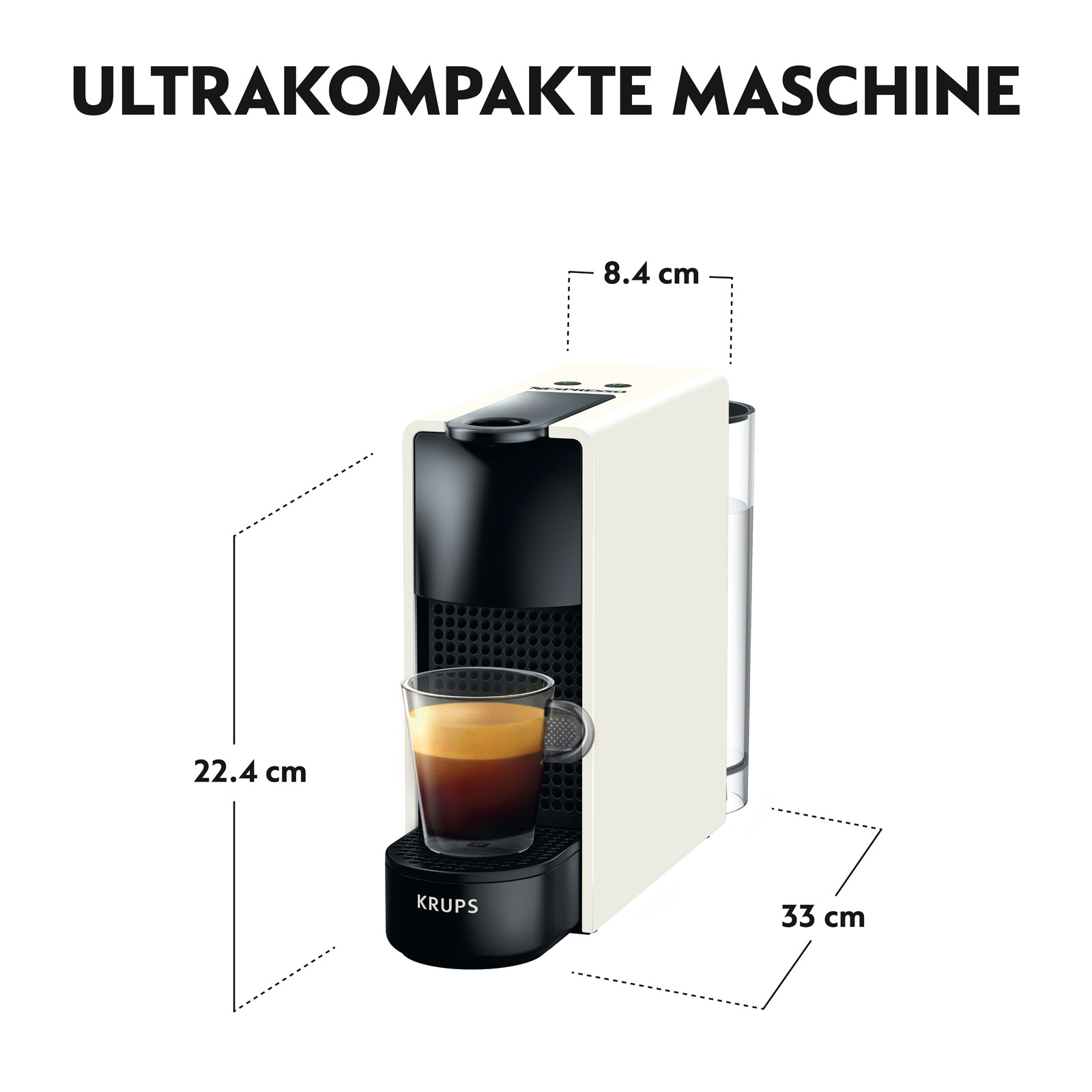 Krups XN1101 Essenza Mini Nespressomaschine Weiß