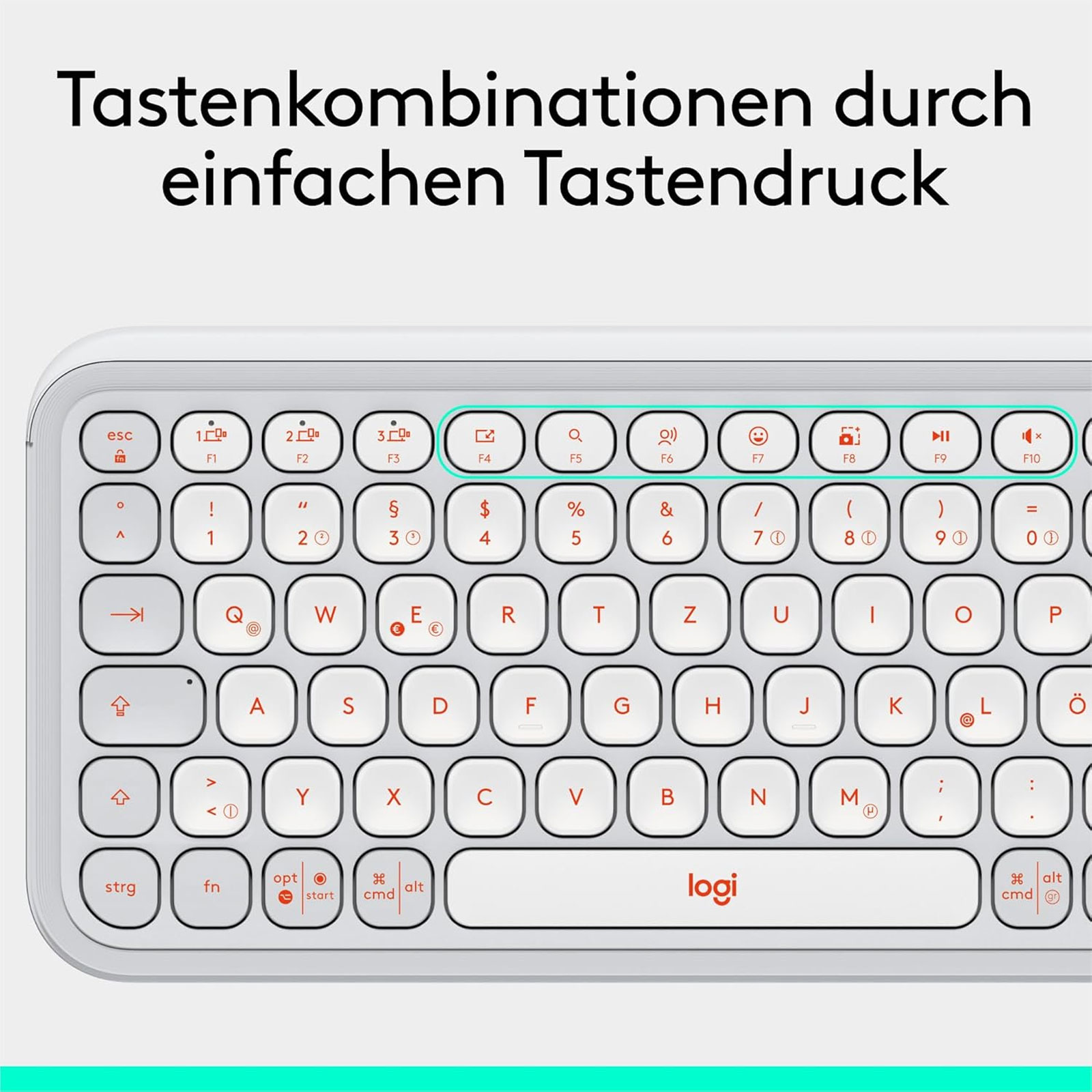 Logitech POP ICON KEYS kabellose Bluetooth-Tastatur