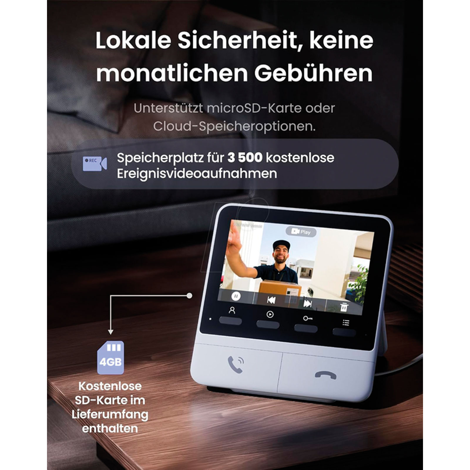 SwitchBot Videotürklingel inklusive Gegensprechanlage mit Monitor