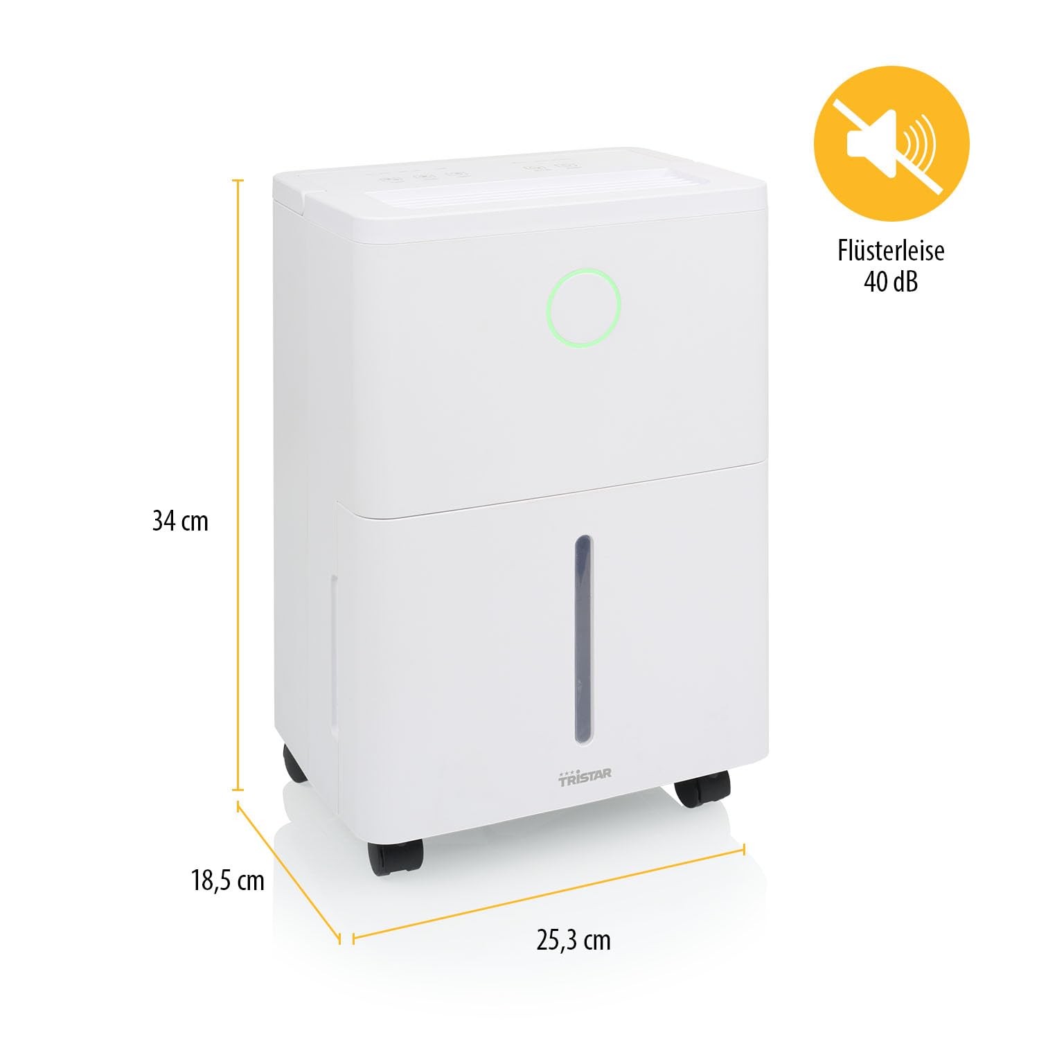 Tristar Luftentfeuchter - 6L pro Tag - Abnehmbarer 1,7L Wassertank