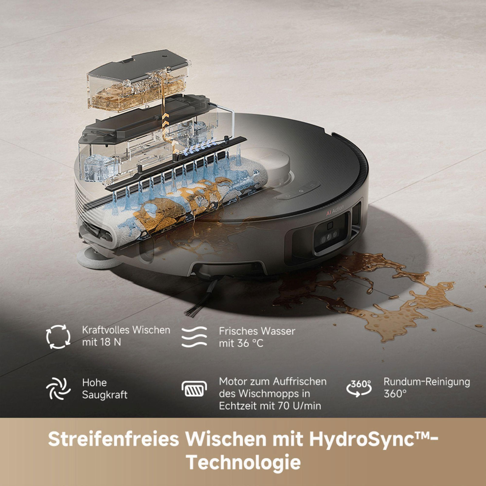 dreame Mova Z50 Ultra Saugroboter mit Wischfunktion